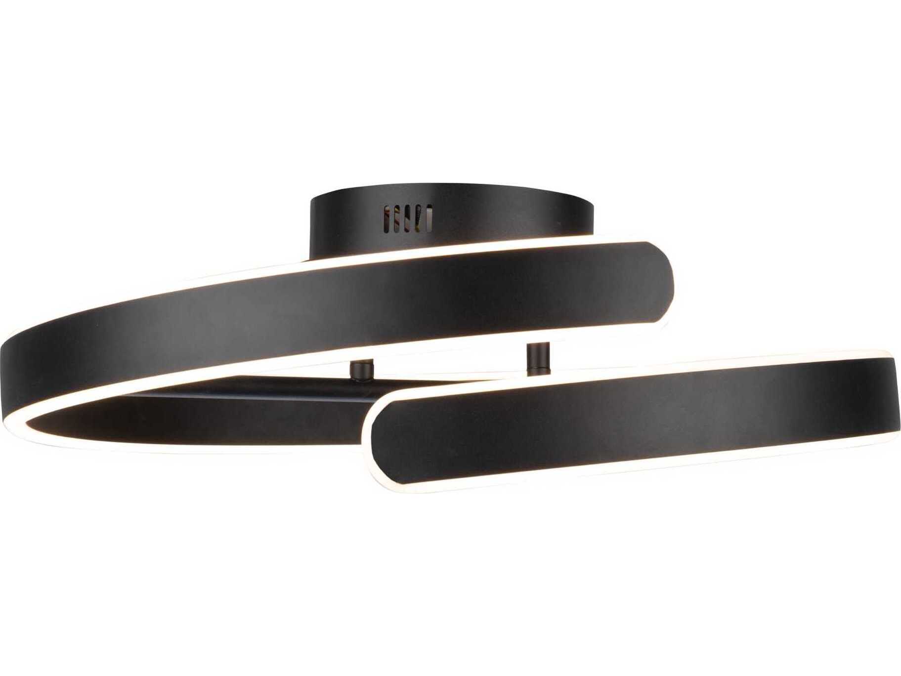 Artcraft Sirius Black LED Semi Flush Mount