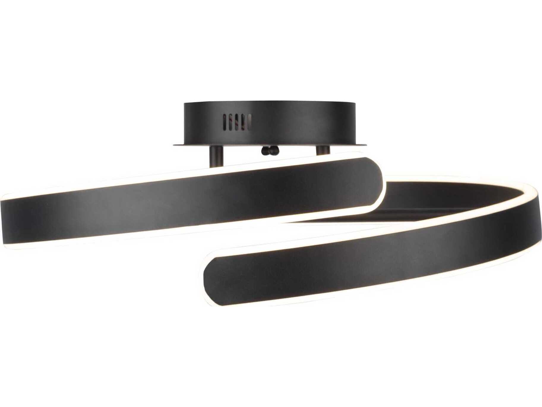 Artcraft Sirius Black LED Semi Flush Mount