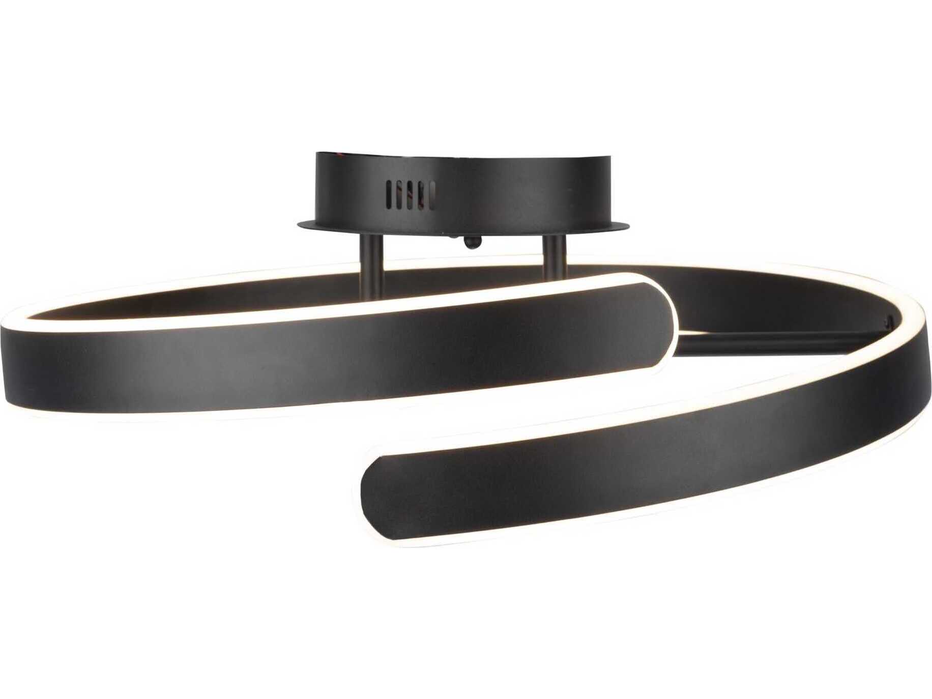 Artcraft Sirius Black LED Semi Flush Mount