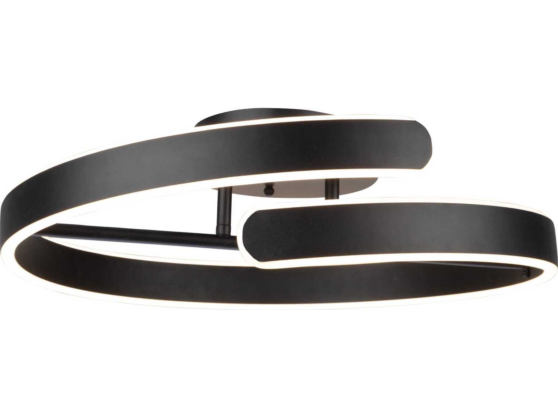 Artcraft Sirius Black LED Semi Flush Mount