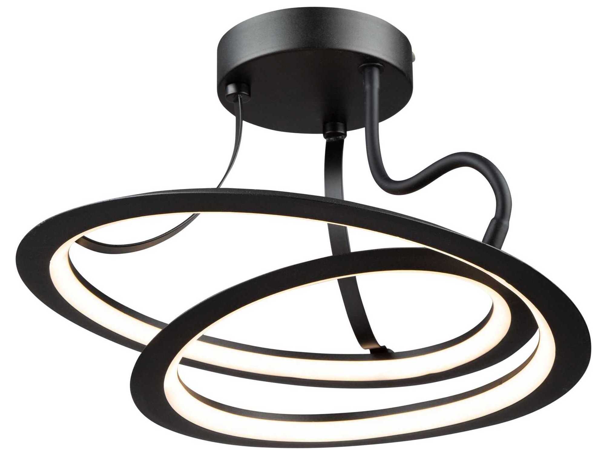 Artcraft Ara Black LED Semi Flush Mount