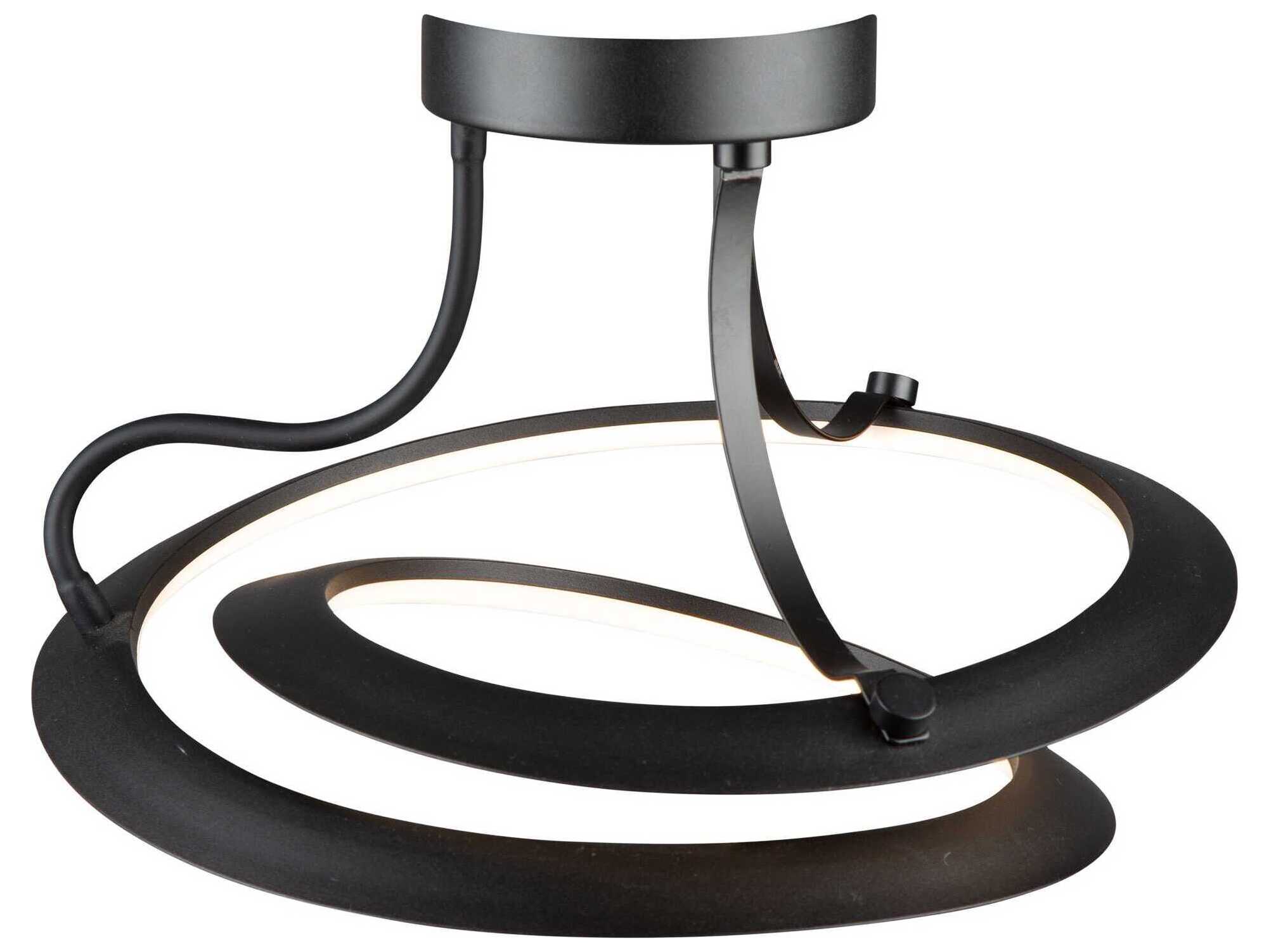 Artcraft Ara Black LED Semi Flush Mount