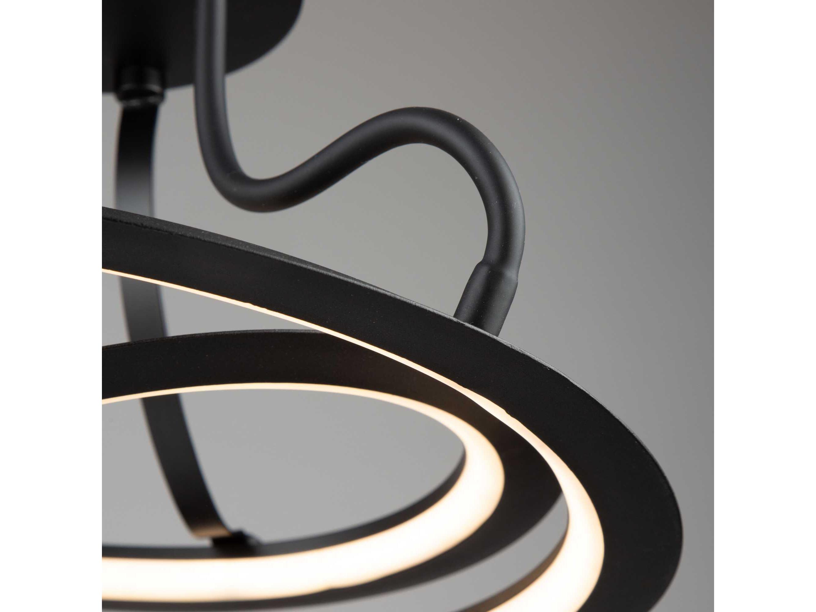 Artcraft Ara Black LED Semi Flush Mount