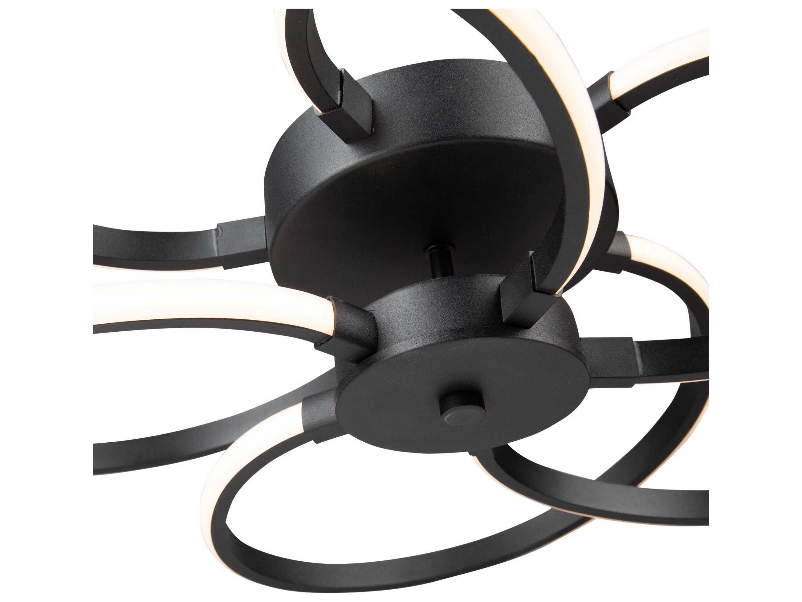 Artcraft Equinox Black LED Flush Mount