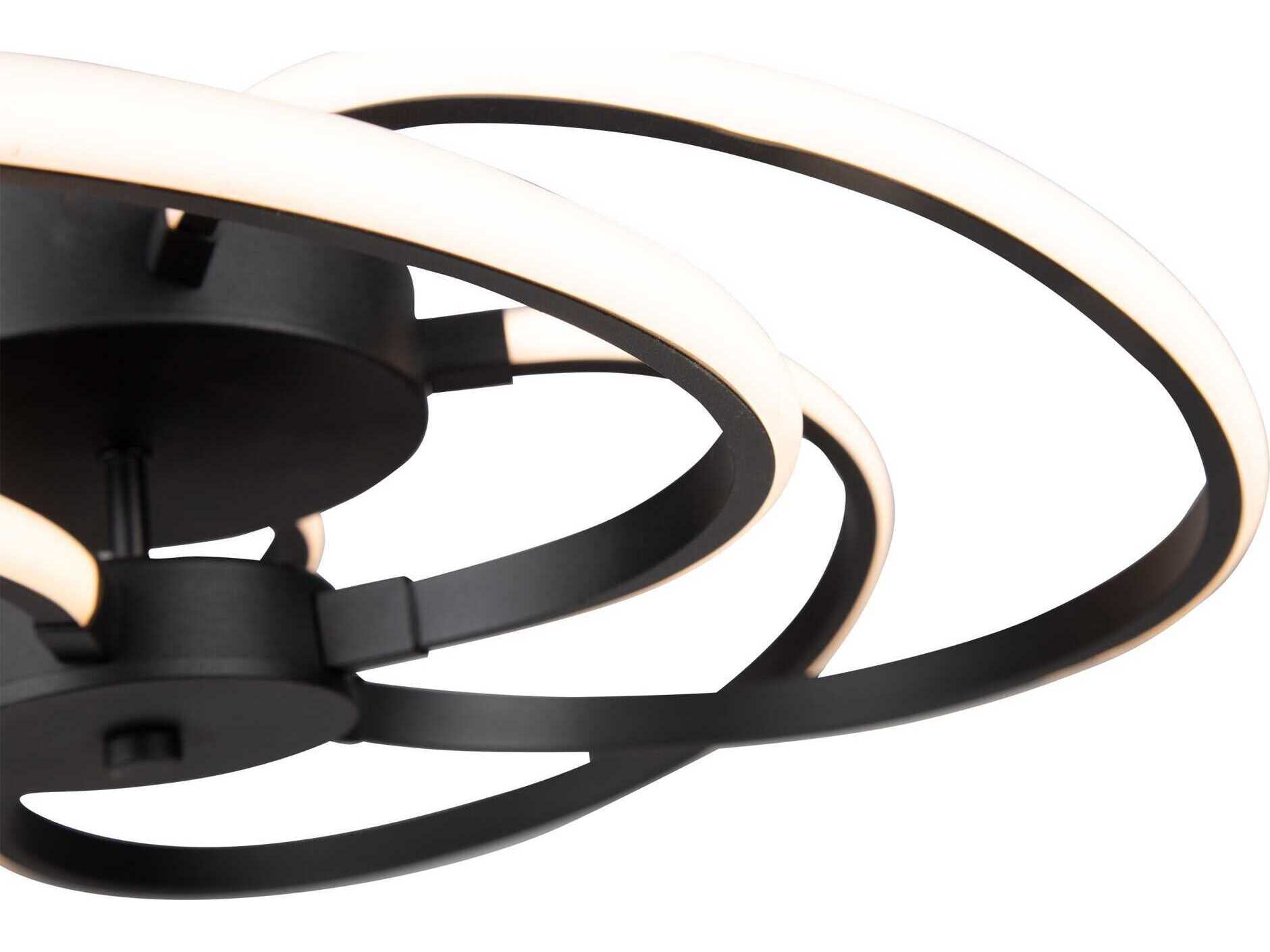 Artcraft Equinox Black LED Flush Mount