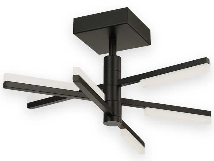 Artcraft Stix Black Linear Semi Flush Mount