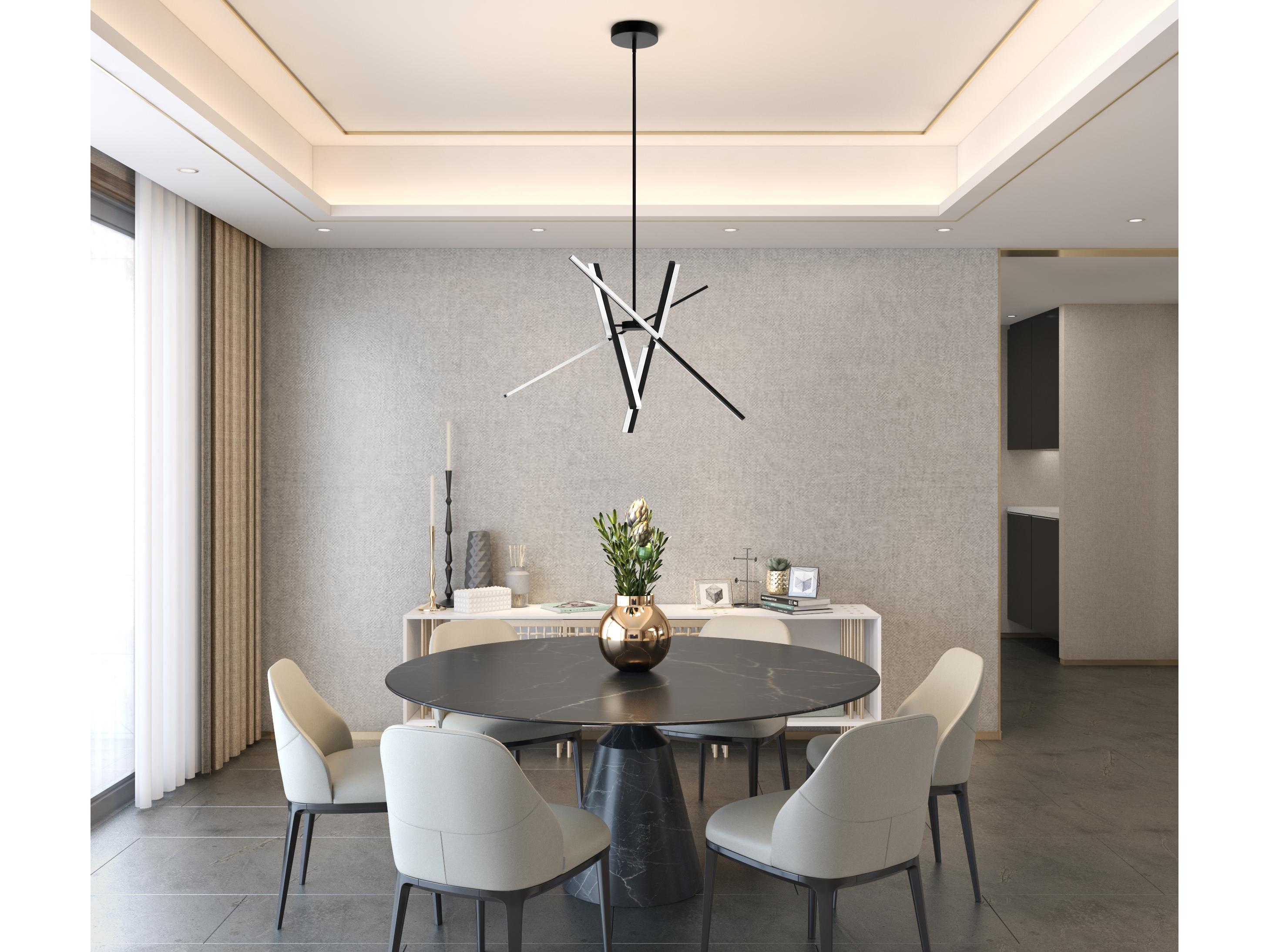 Artcraft Stix Black Linear Pendant
