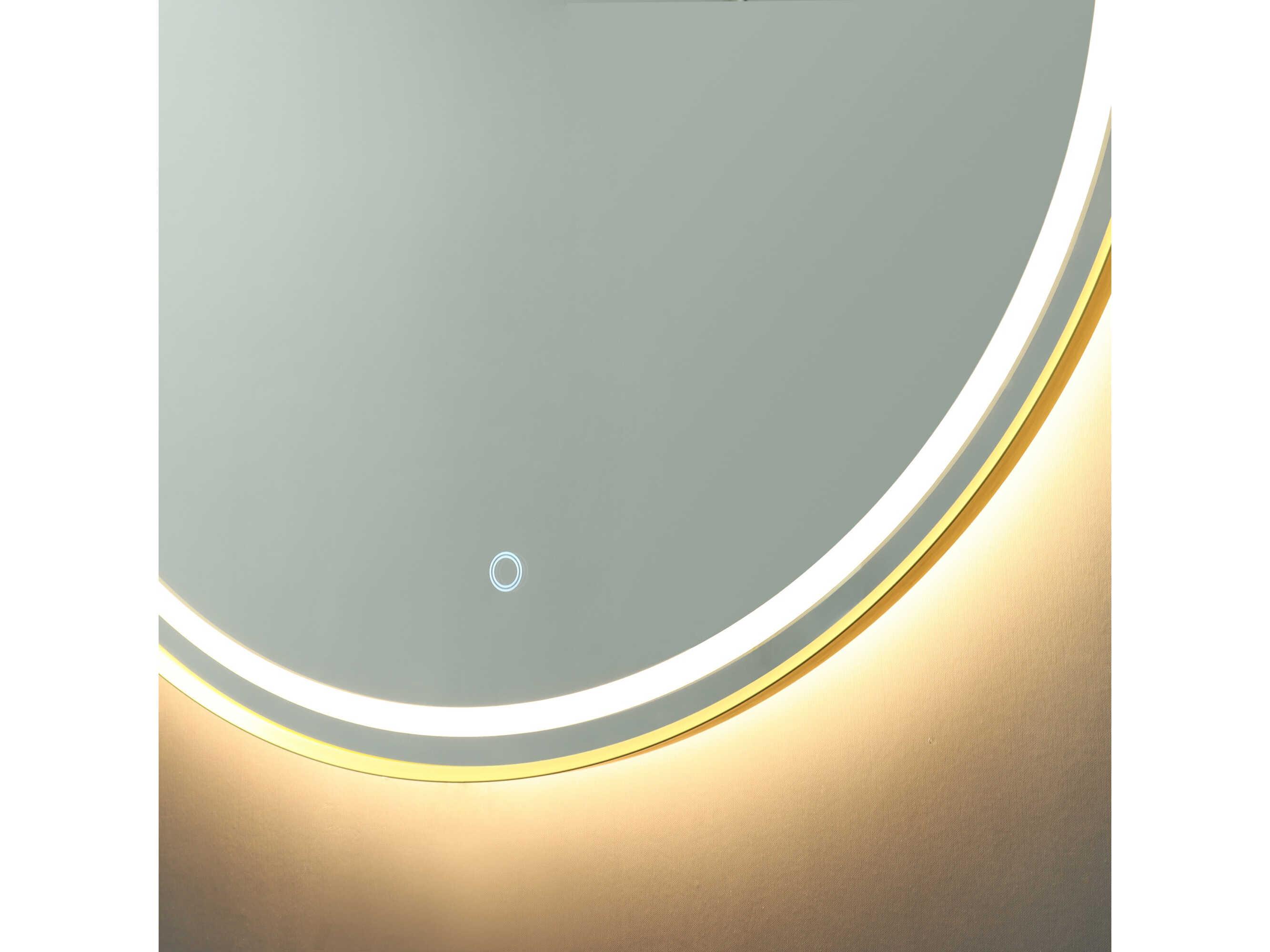 Artcraft Reflections Brushed Brass Wall Mirror Round
