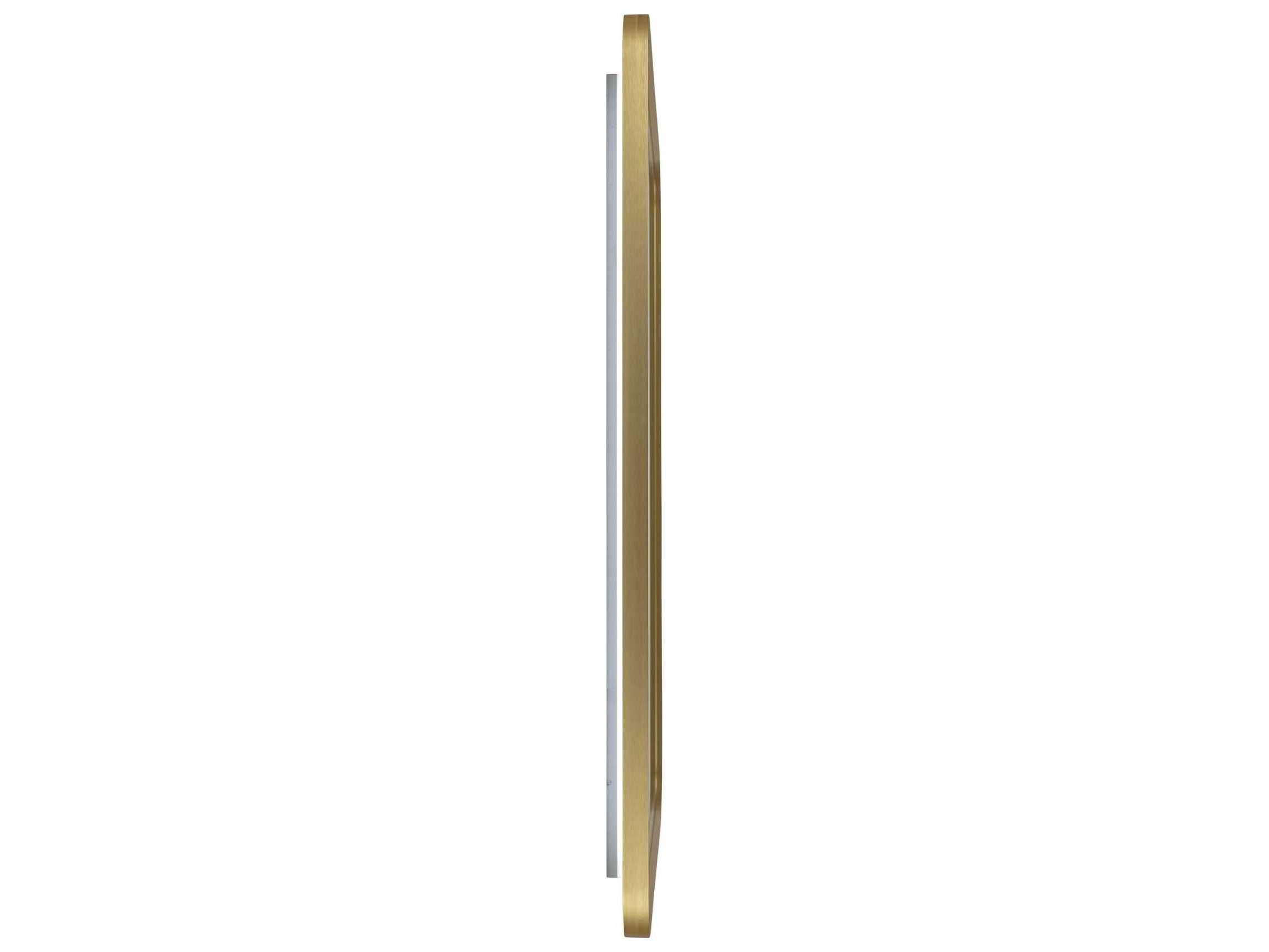 Artcraft Reflections Brushed Brass Rectangular Wall Mirror