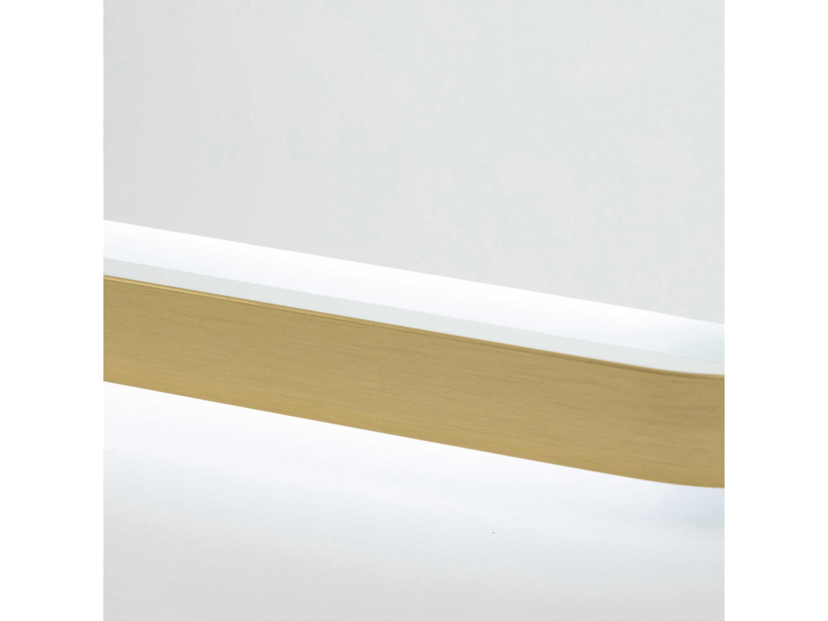 Artcraft Reflections Brushed Brass Rectangular Wall Mirror