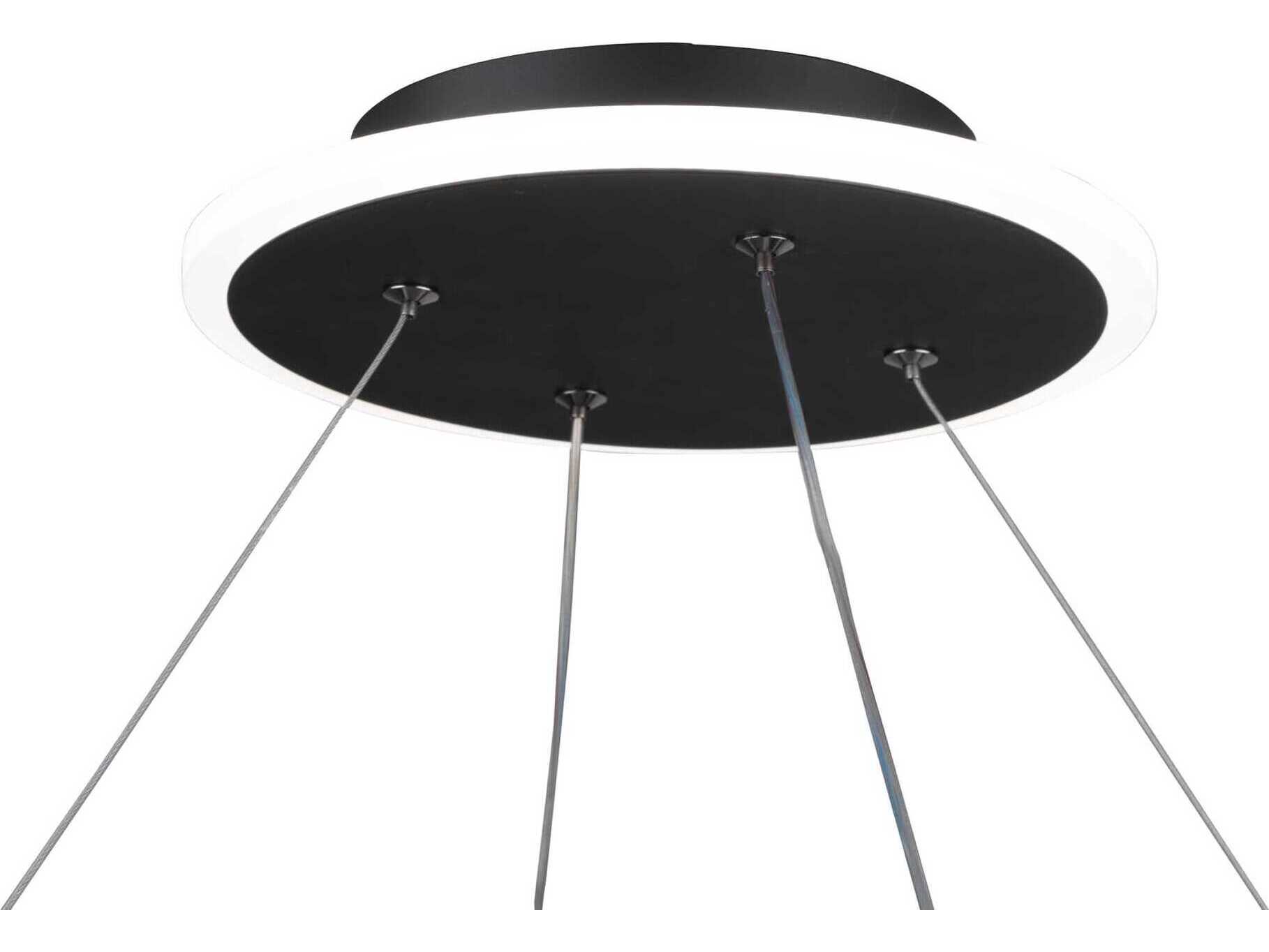 Artcraft Lazio Black LED Round Pendant