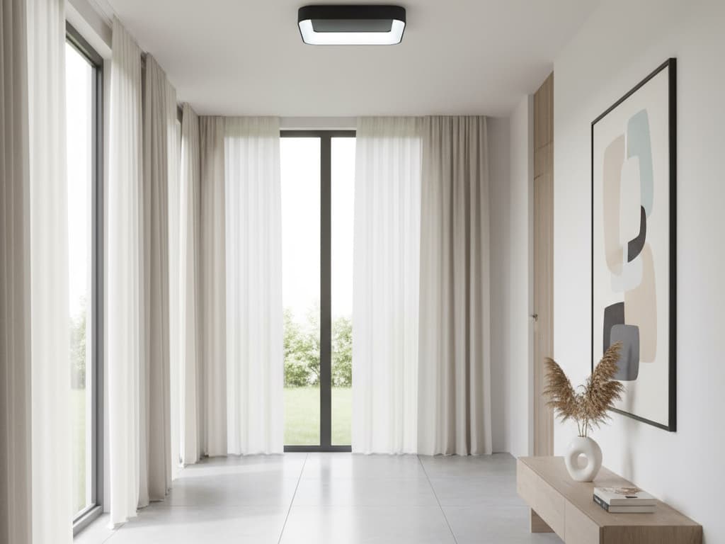 Artcraft Lazio Black LED Flush Mount