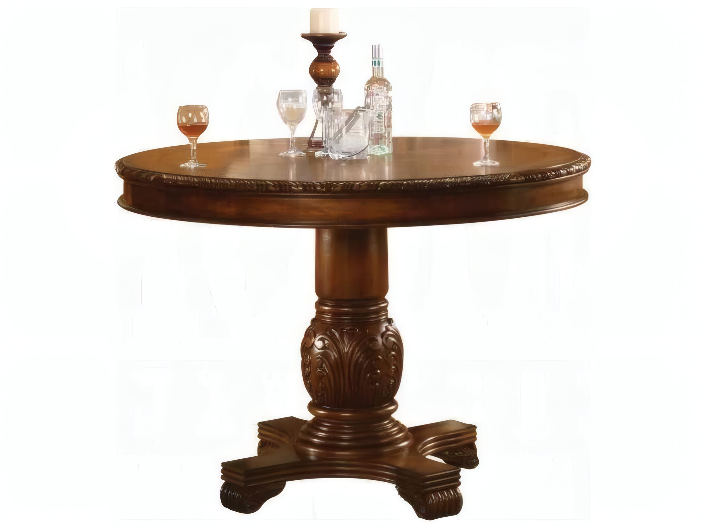 Acme Furniture Chateau De Ville Round Wood Cherry Dining Table