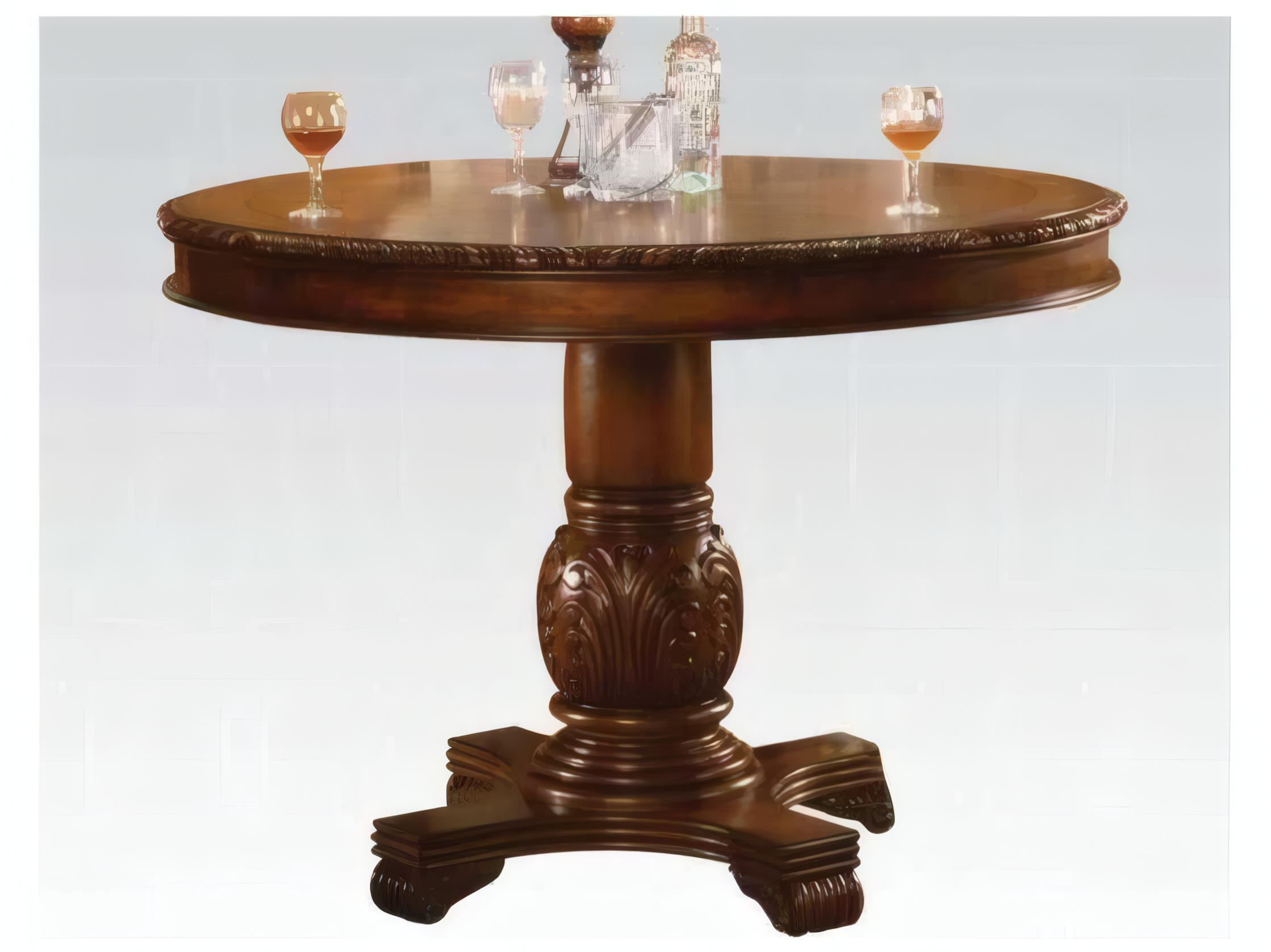 Acme Furniture Chateau De Ville Round Wood Cherry Dining Table