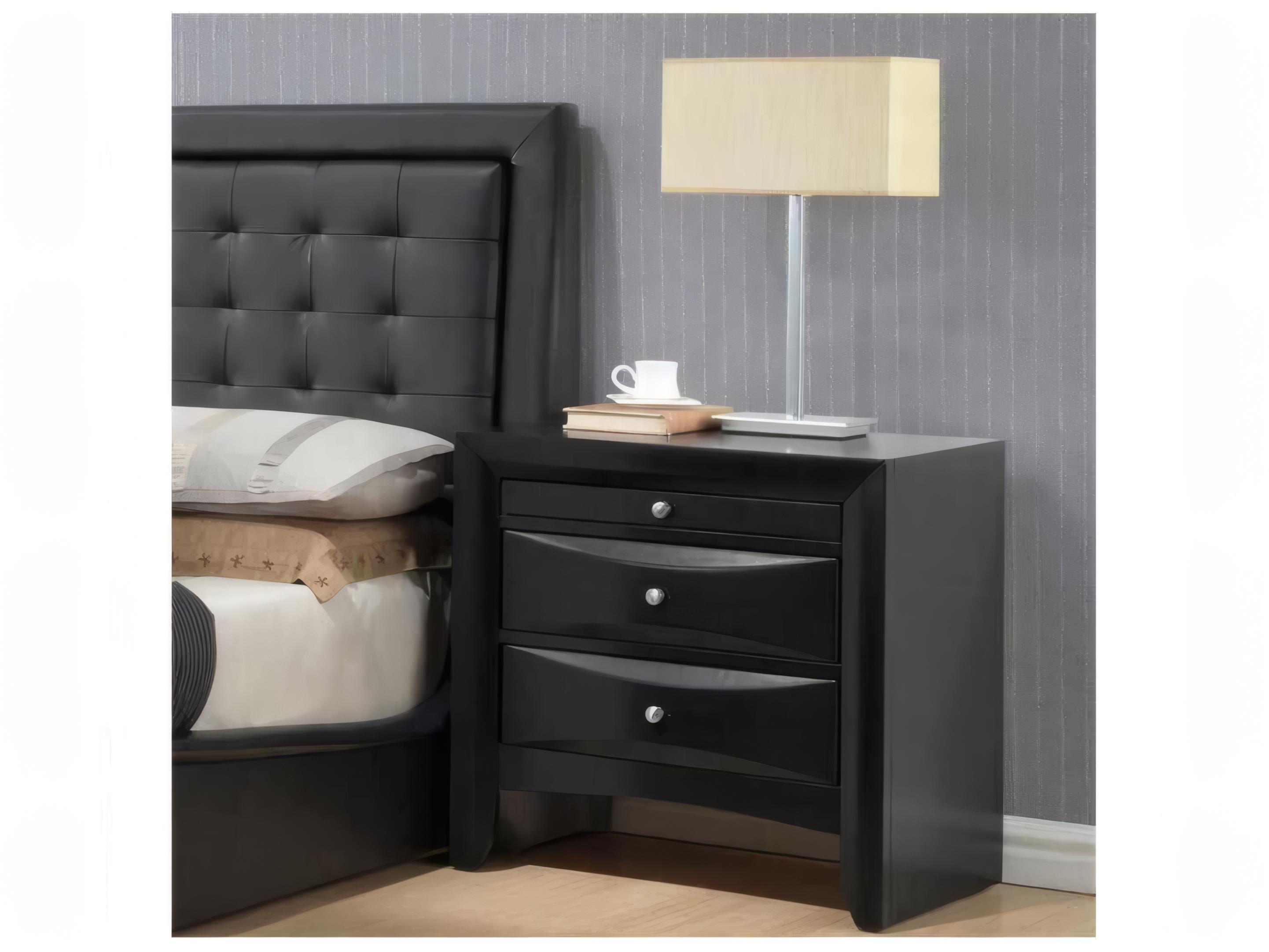 Acme Furniture Ireland 2-Drawers Rubberwood Nightstand