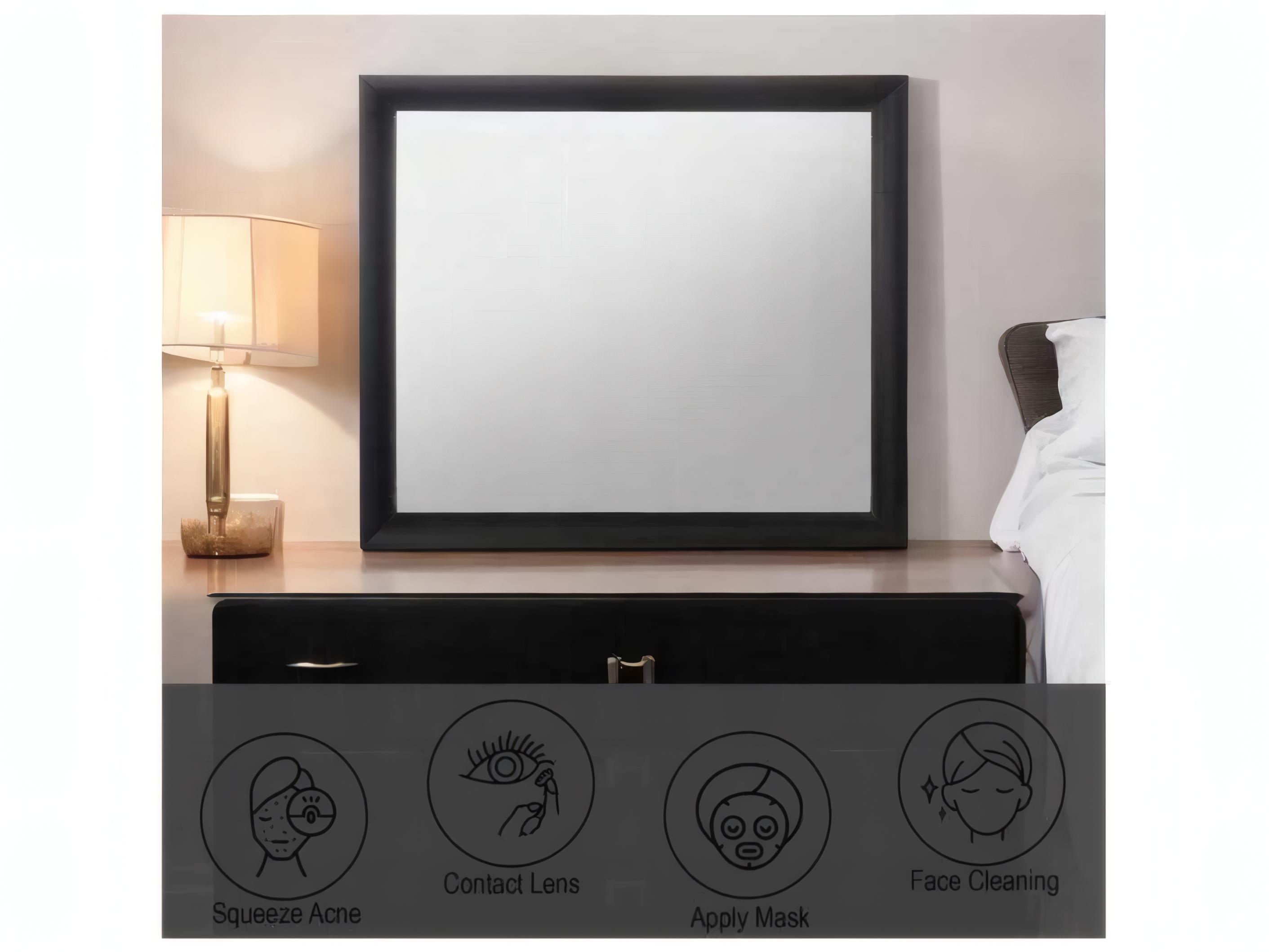 Acme Furniture Ireland Black Square Wall Mirror