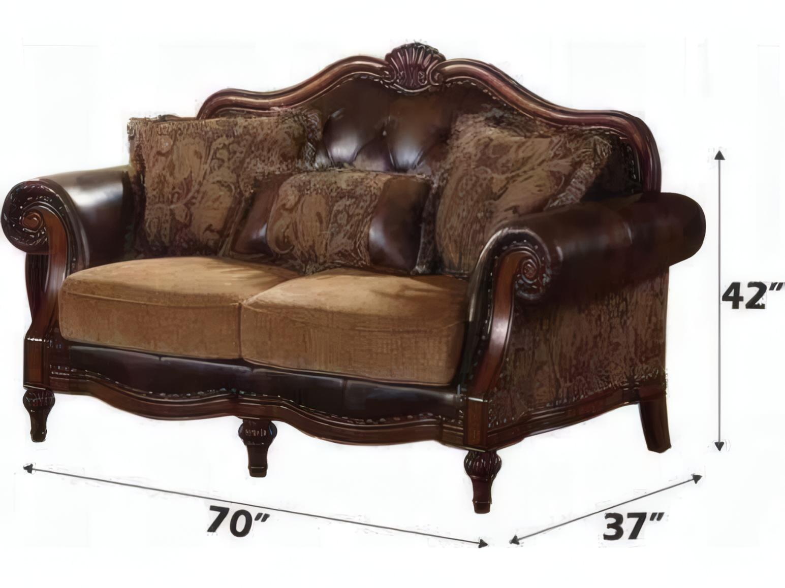 Acme Furniture Dreena Brown Upholstered Loveseat