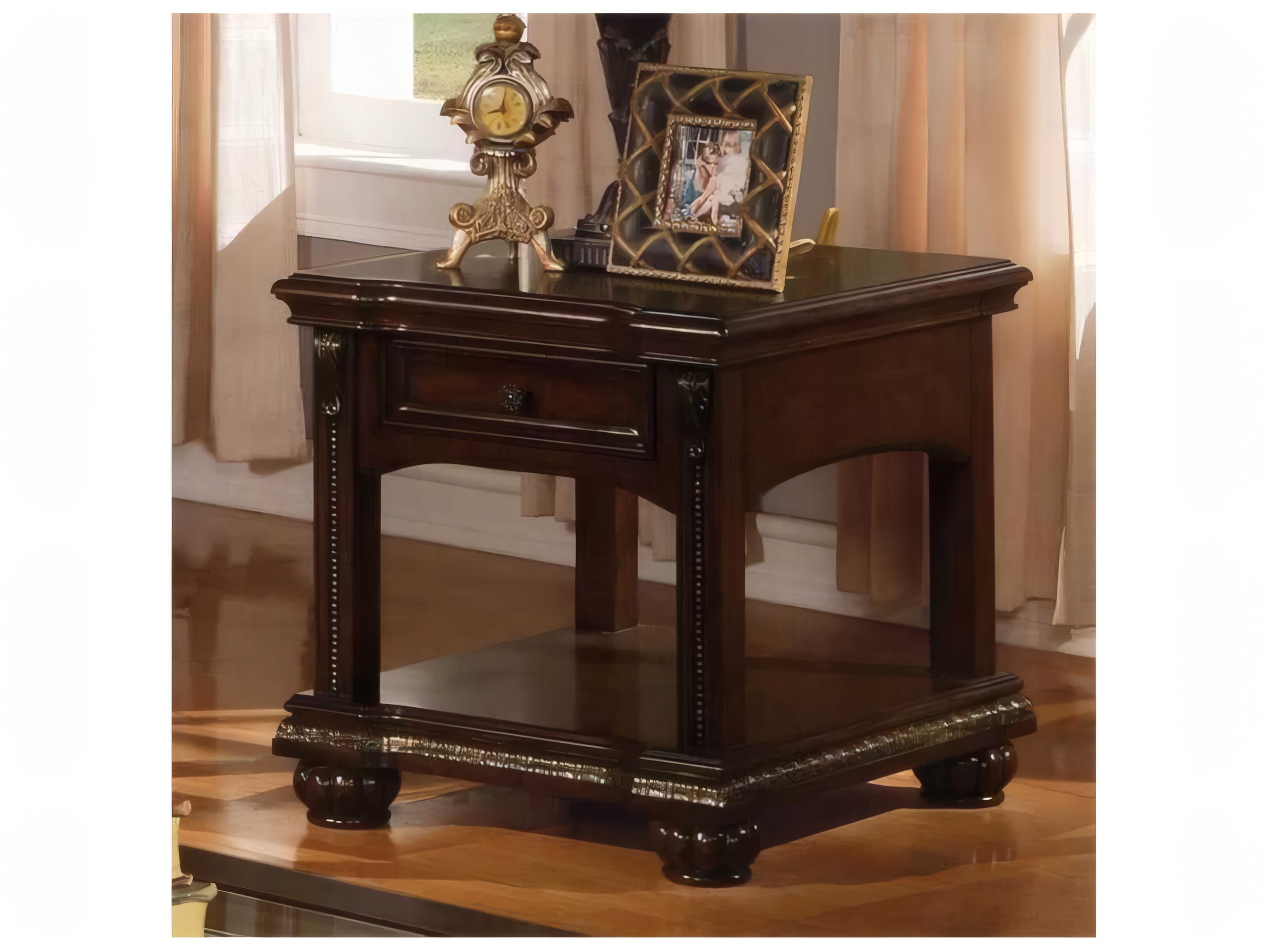 Acme Furniture Anondale Rectangular Wood Cherry End Table