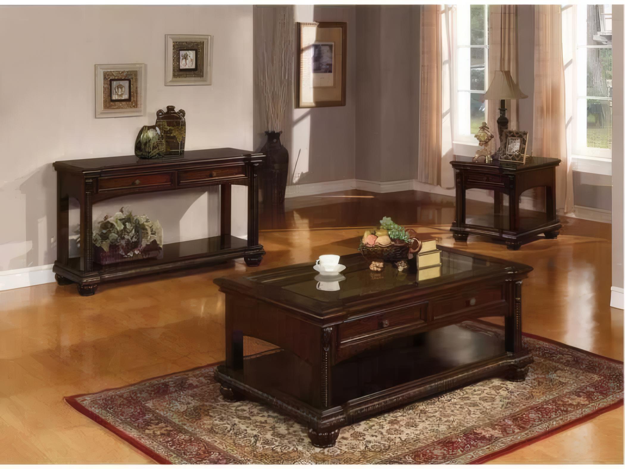 Acme Furniture Anondale Rectangular Wood Cherry End Table