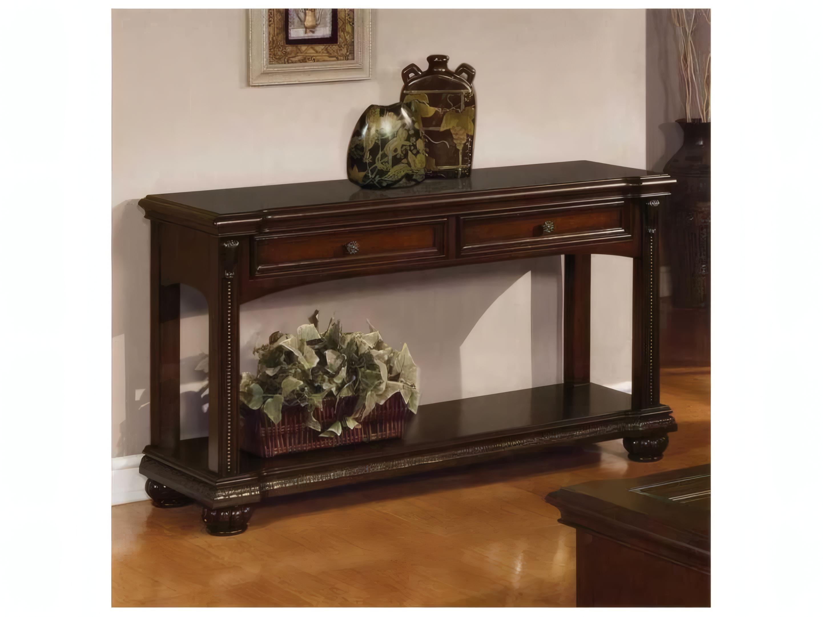 Acme Furniture Anondale Rectangular Wood Cherry Console Table
