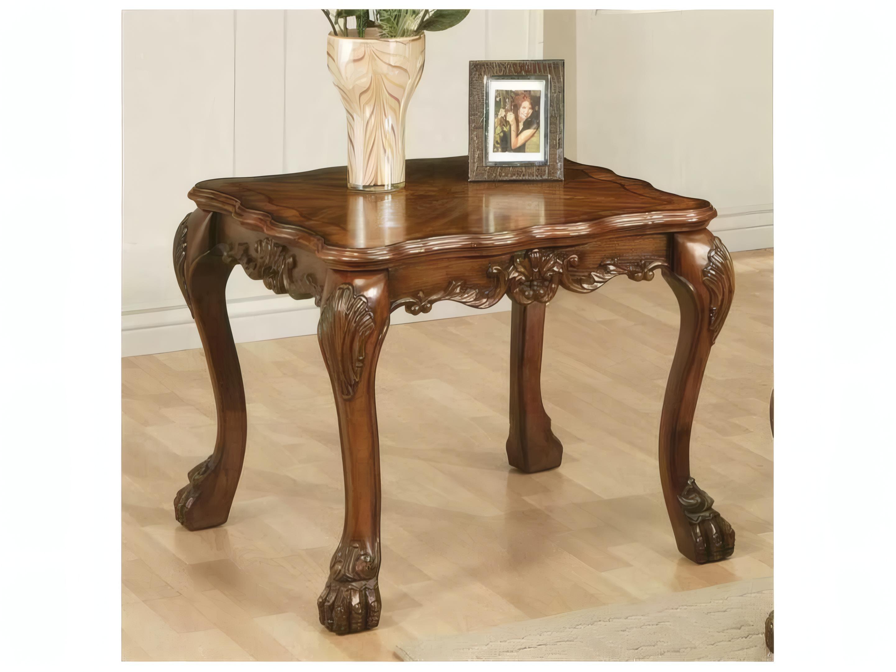 Acme Furniture Dresden Square Wood Cherry Oak End Table