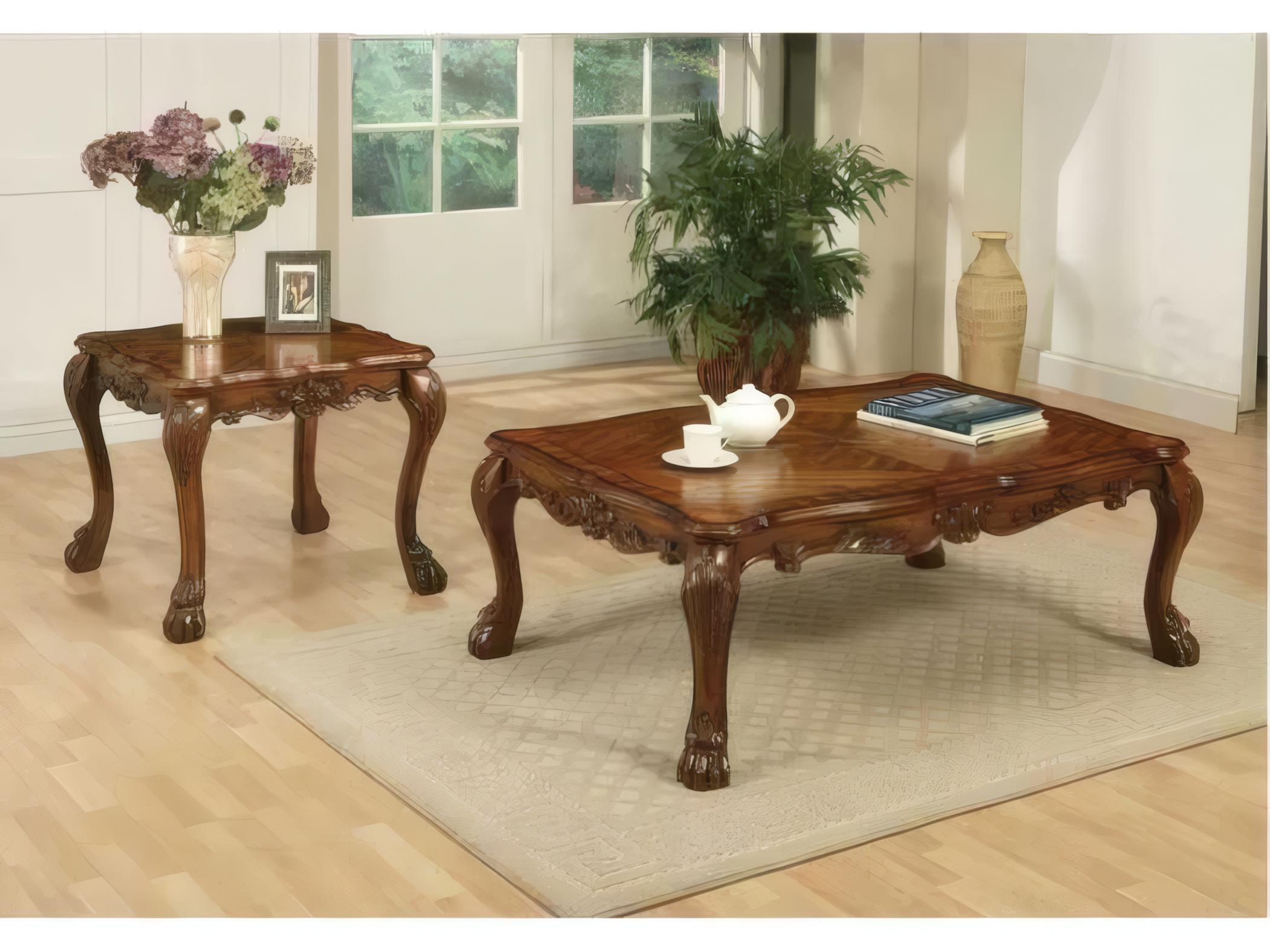 Acme Furniture Dresden Square Wood Cherry Oak End Table