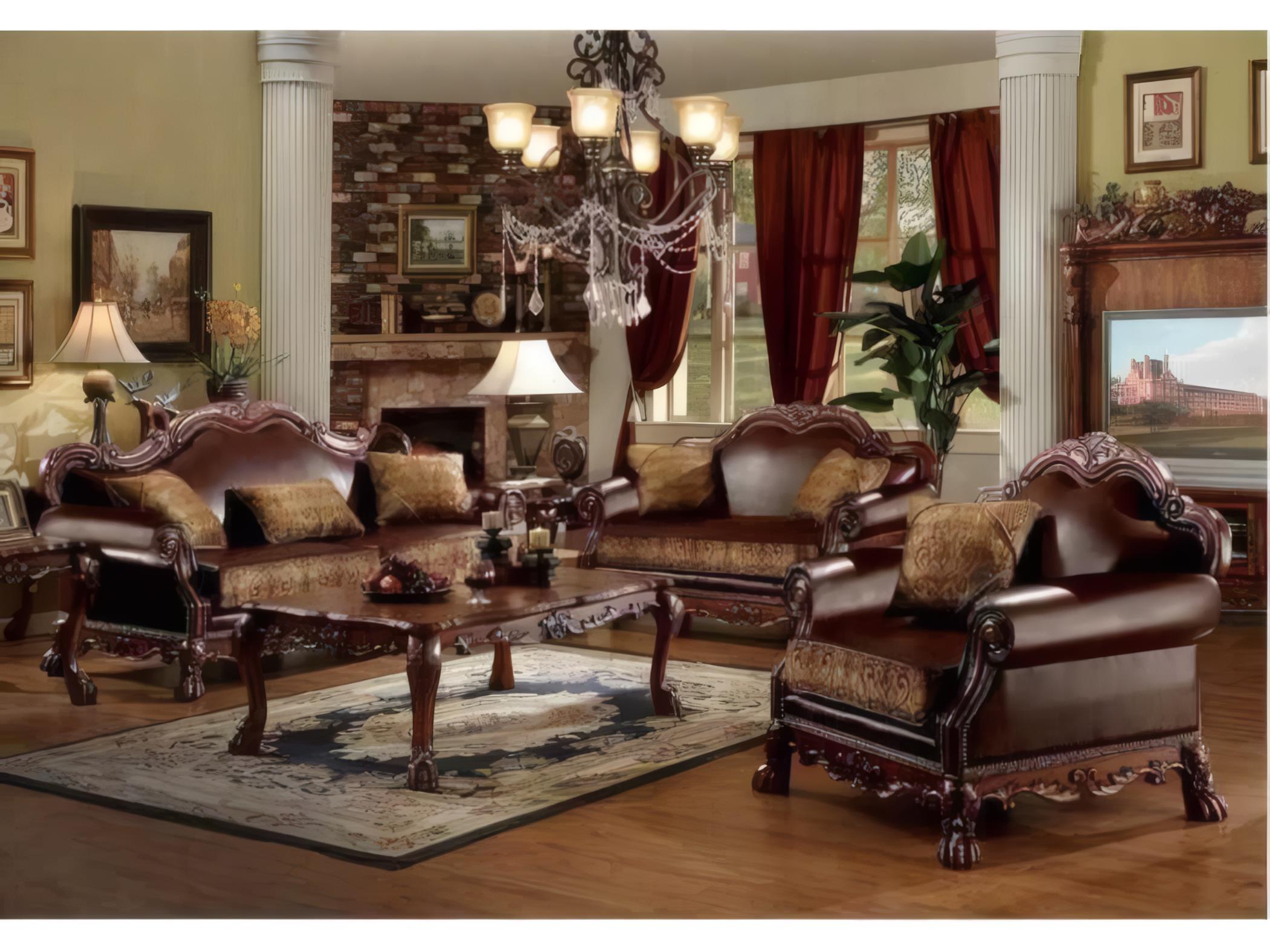 Acme Furniture Dresden Brown Upholstered Loveseat
