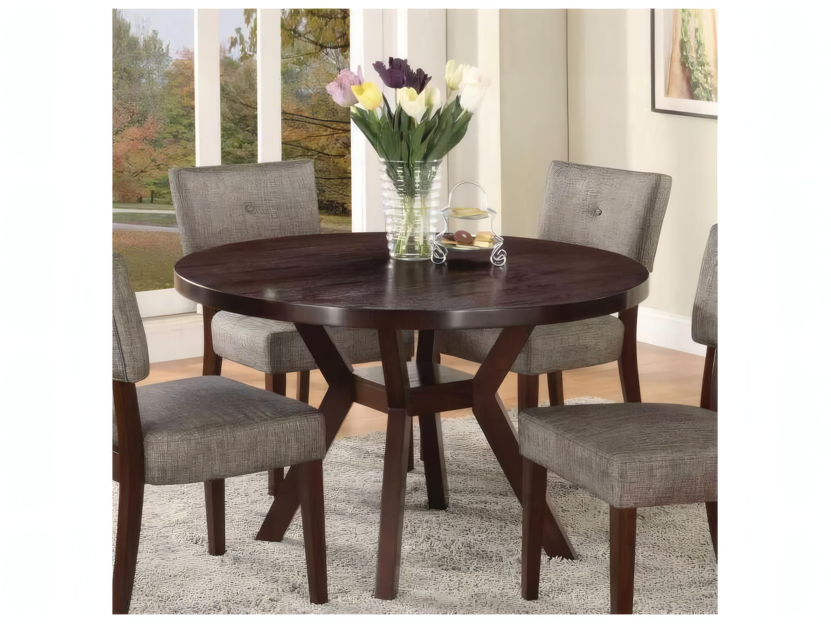 Acme Furniture Drake Round Wood Espresso Dining Table