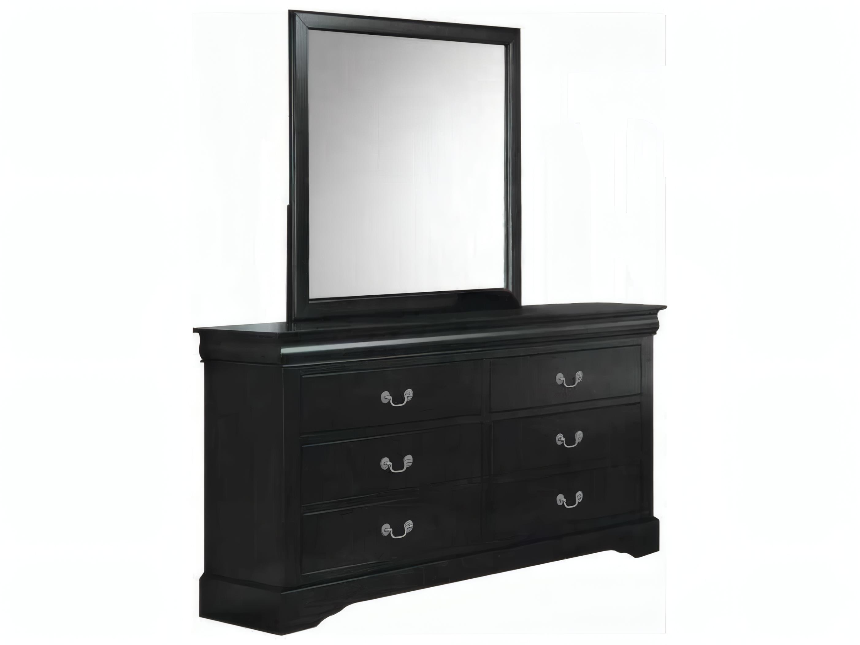 Acme Furniture Louis Philippe 6-Drawers Pine Wood Double Dresser