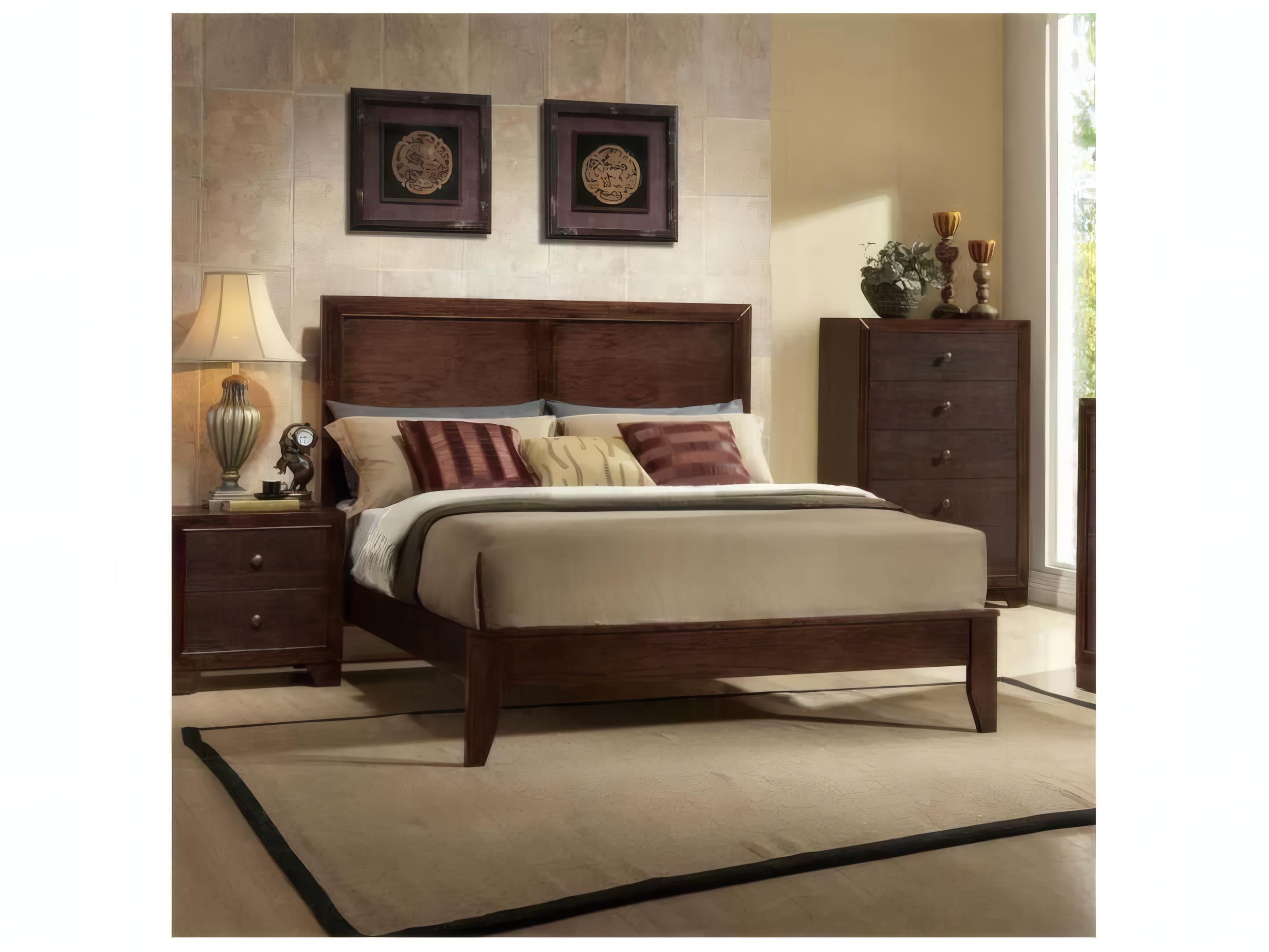 Acme Furniture Madison Espresso Brown Rubberwood Wood King Platform Bed
