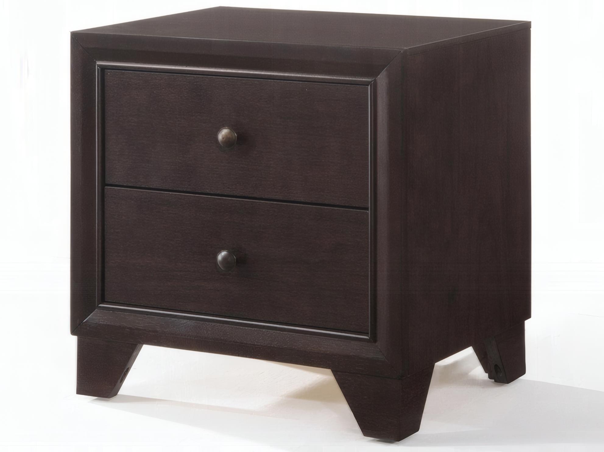 Acme Furniture Madison 2-Drawers Brown Rubberwood Nightstand