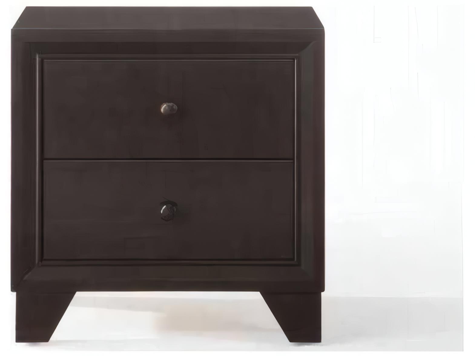 Acme Furniture Madison 2-Drawers Brown Rubberwood Nightstand