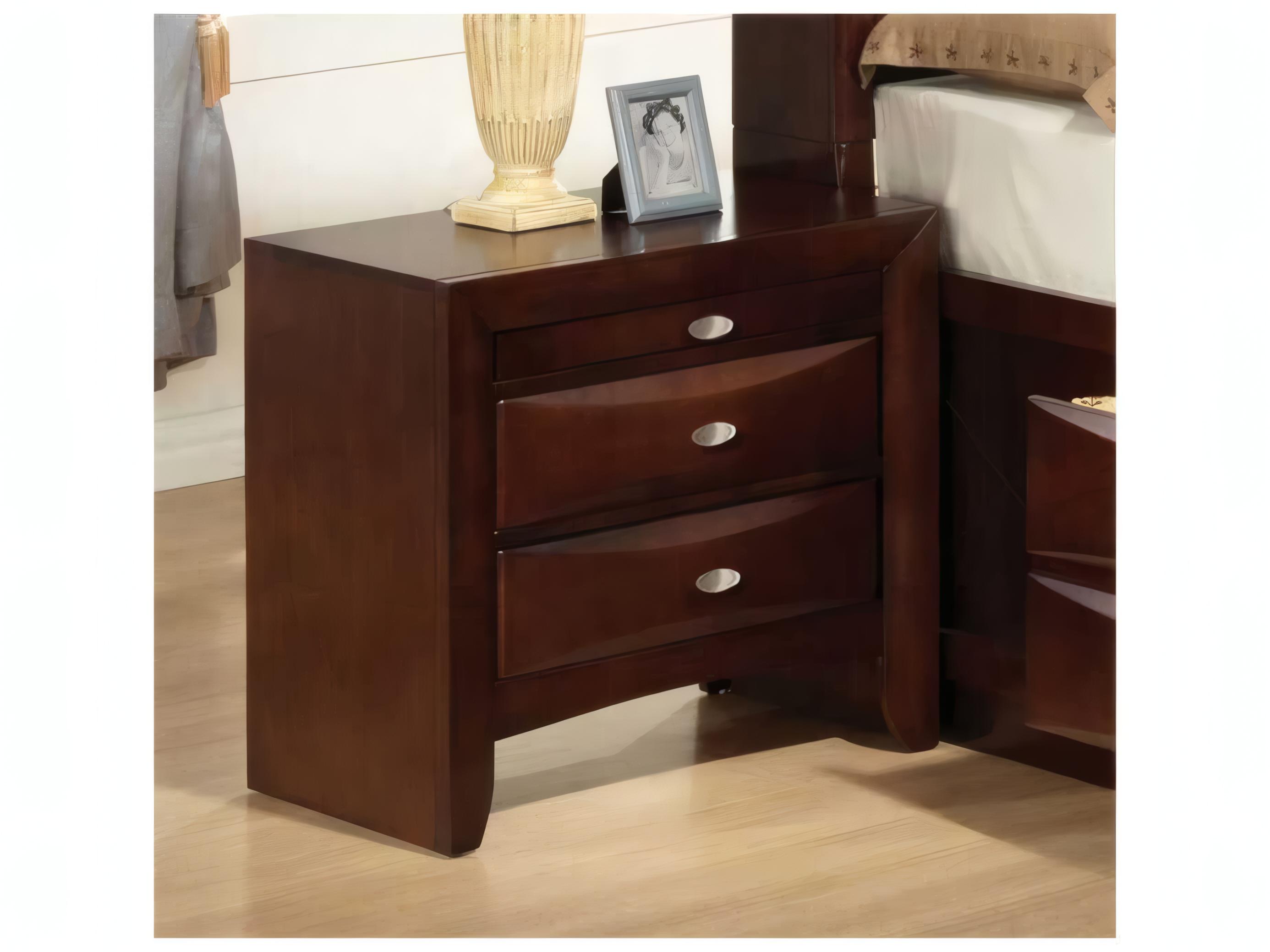 Acme Furniture Ireland 2-Drawers Brown Rubberwood Nightstand