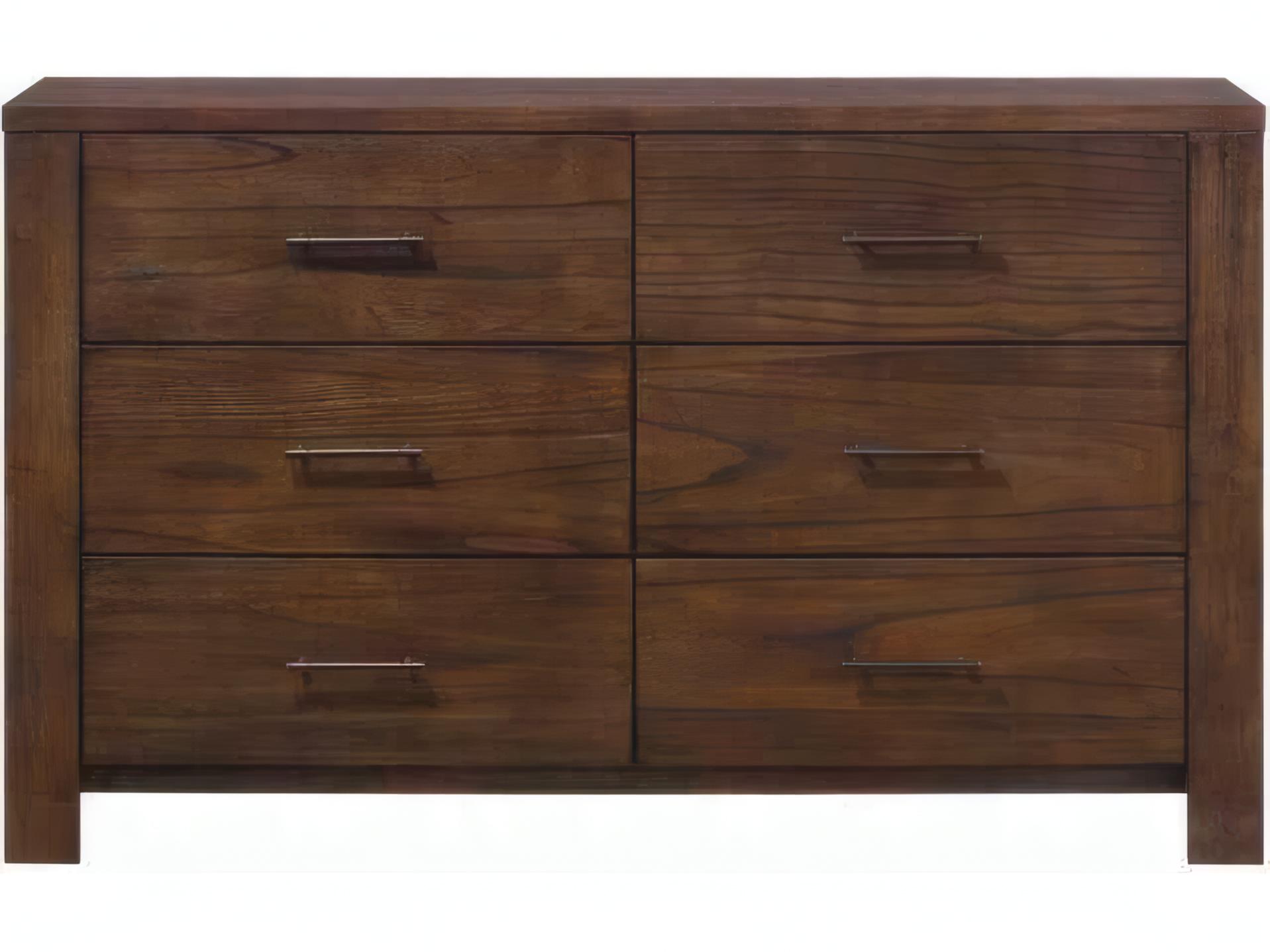 Acme Furniture Merrilee 6-Drawers Brown Rubberwood Double Dresser