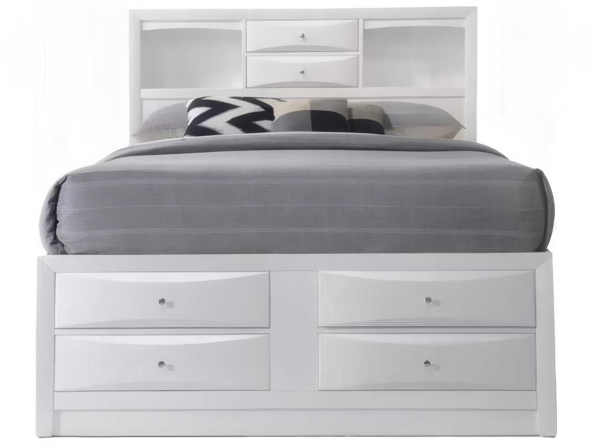 Acme Furniture Ireland White Rubberwood Wood Queen Platform Bed