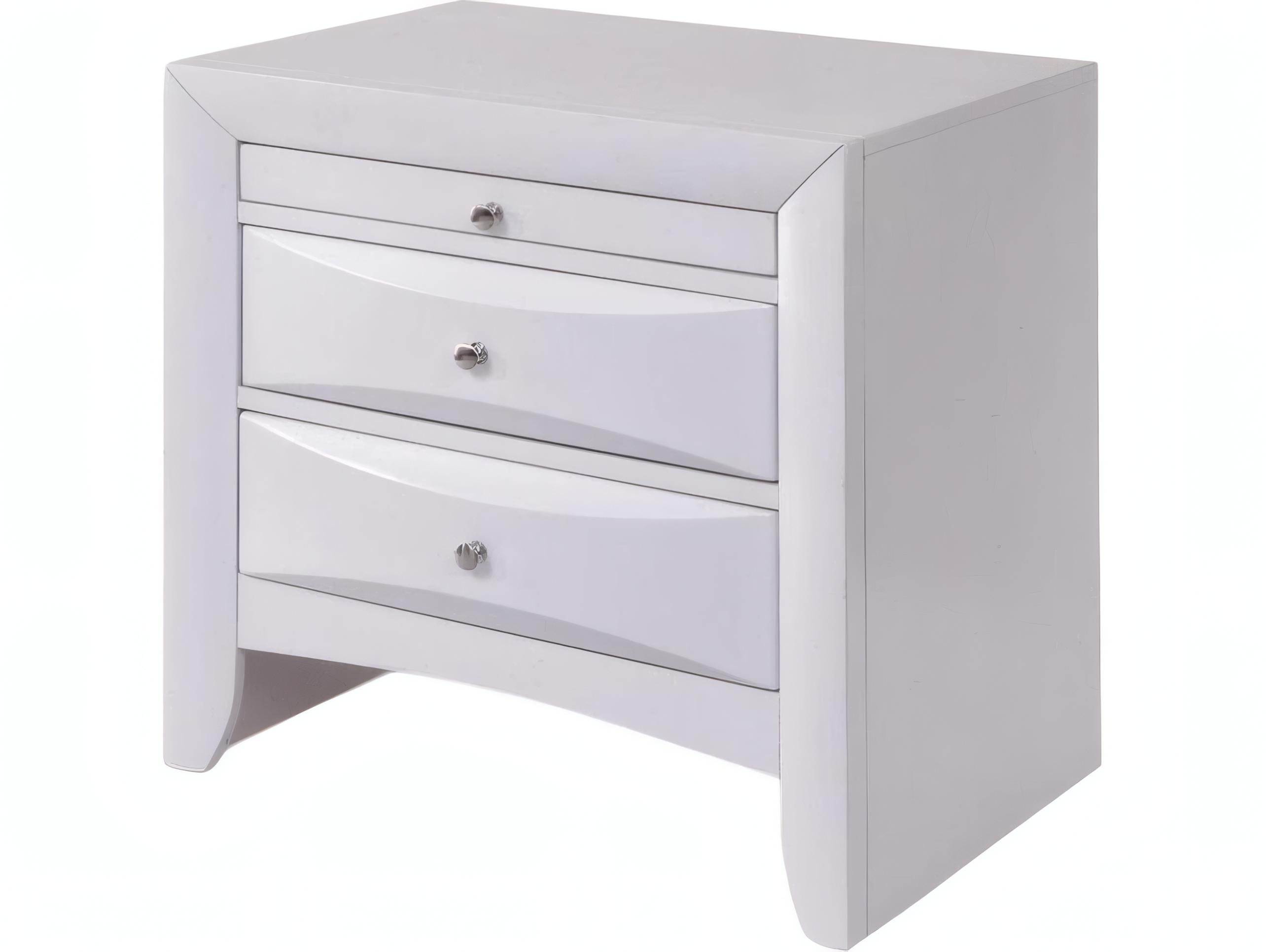 Acme Furniture Ireland 2-Drawers Rubberwood Nightstand