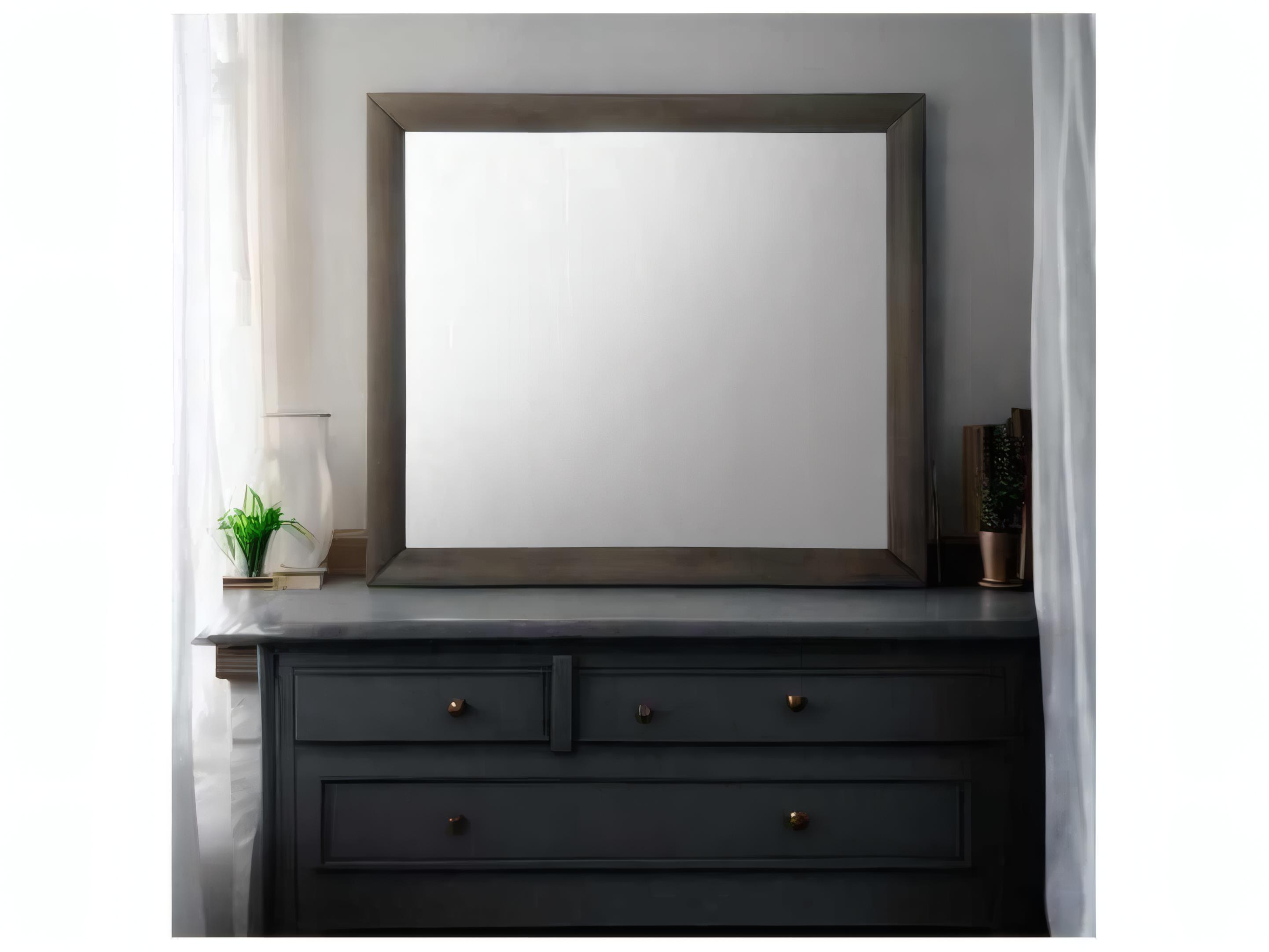Acme Furniture Ireland Gray Oak Square Wall Mirror