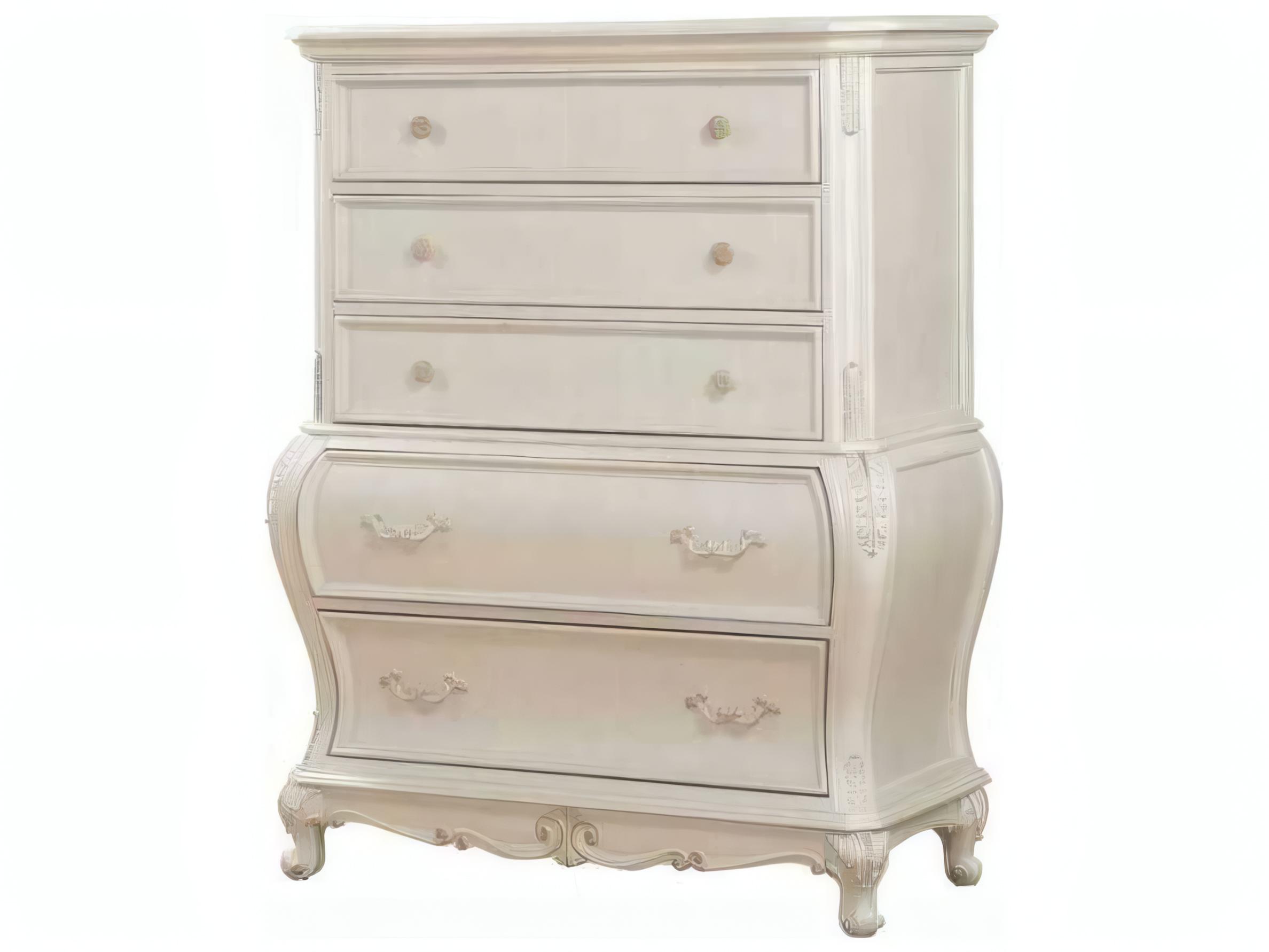 Acme Furniture Chantelle Pearl White Birch Wood Accent Chest
