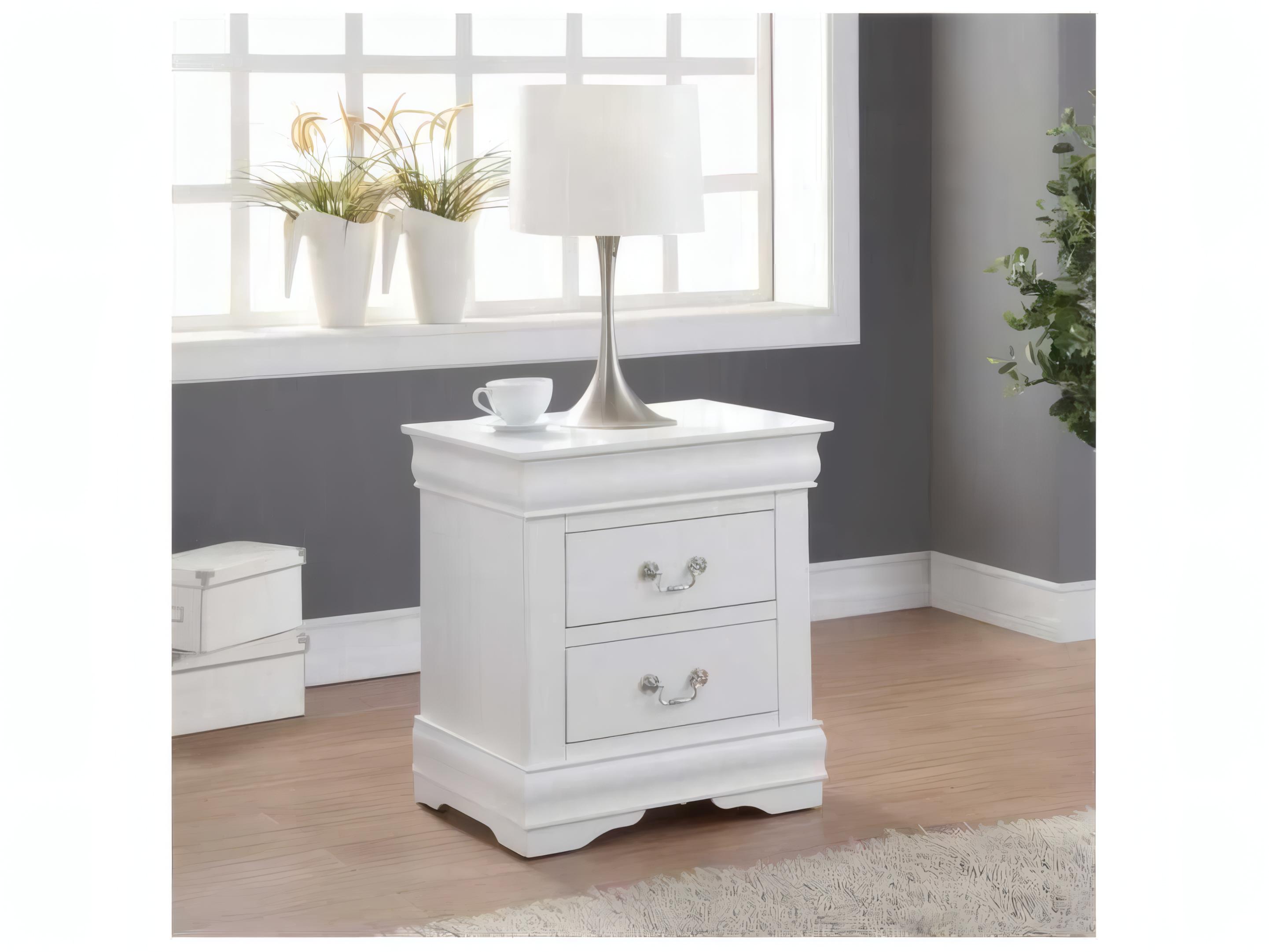 Acme Furniture Louis Philippe 2-Drawers Solid Wood Nightstand