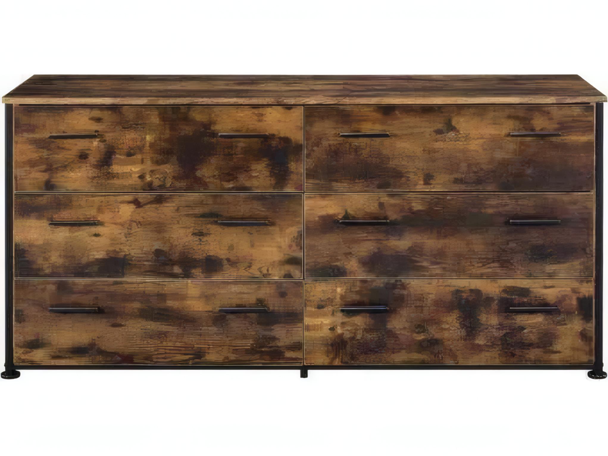 Acme Furniture Juvanth 6-Drawers Brown Solid Wood Double Dresser