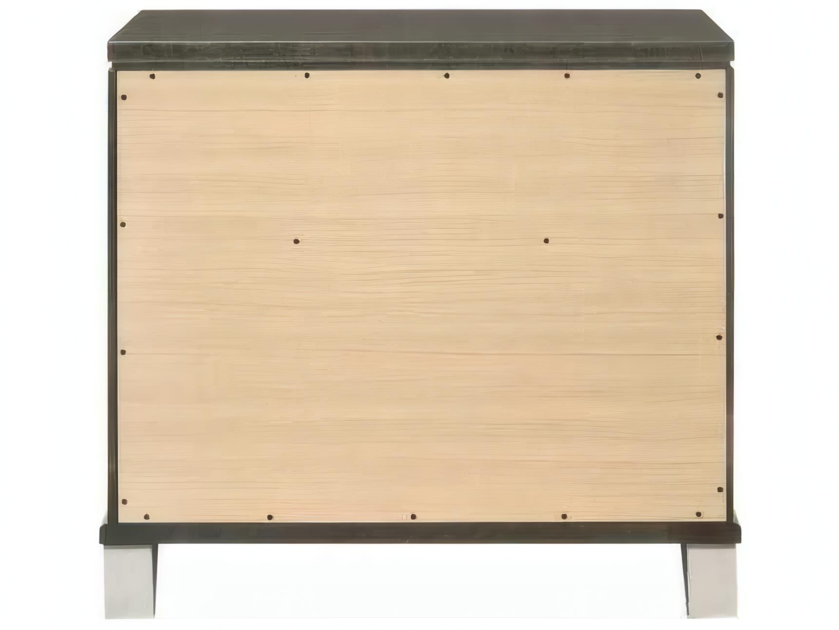 Acme Furniture Skylar 2-Drawers Rubberwood Nightstand