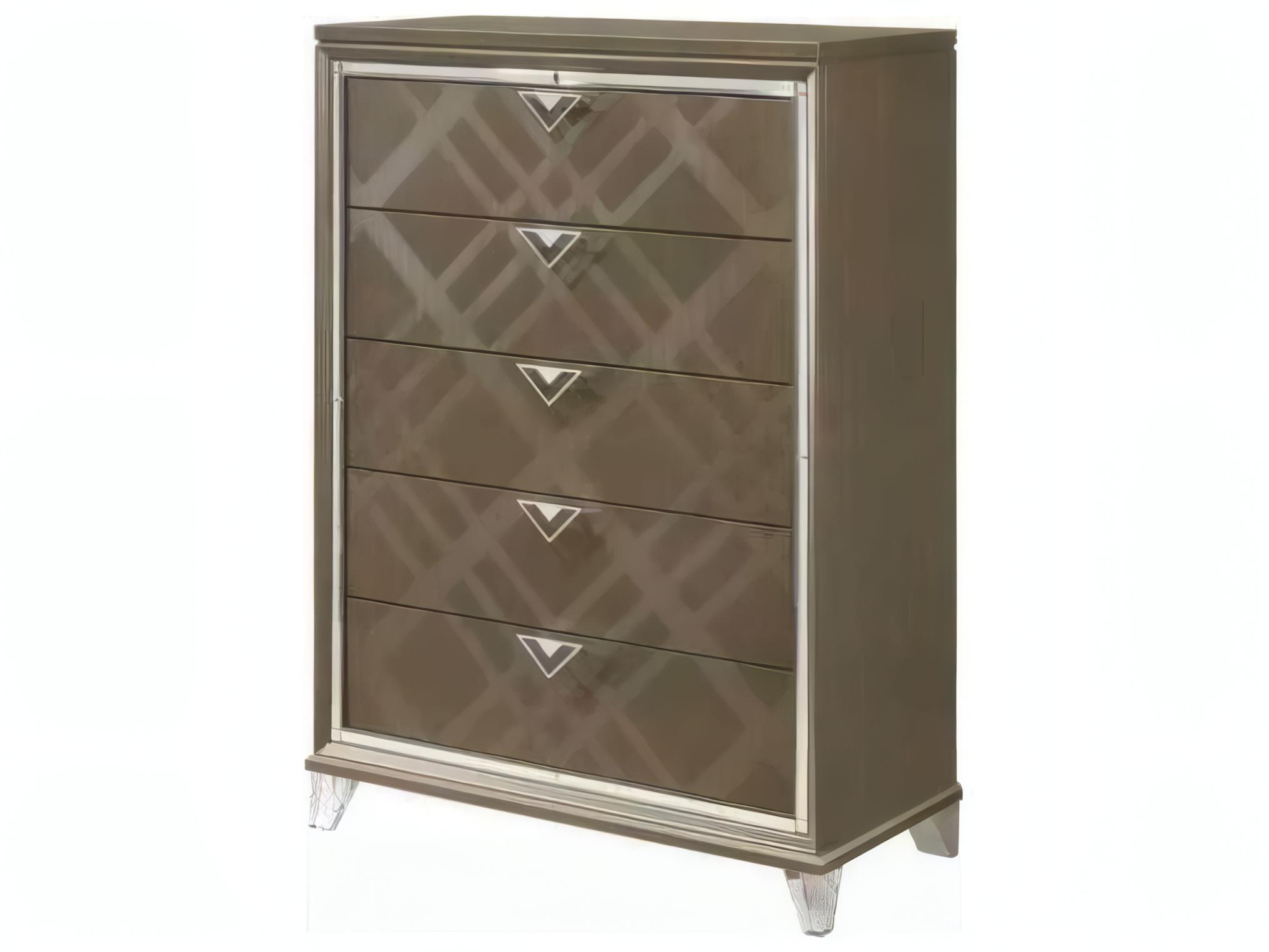 Acme Furniture Skylar Dark Champagne Rubberwood Accent Chest
