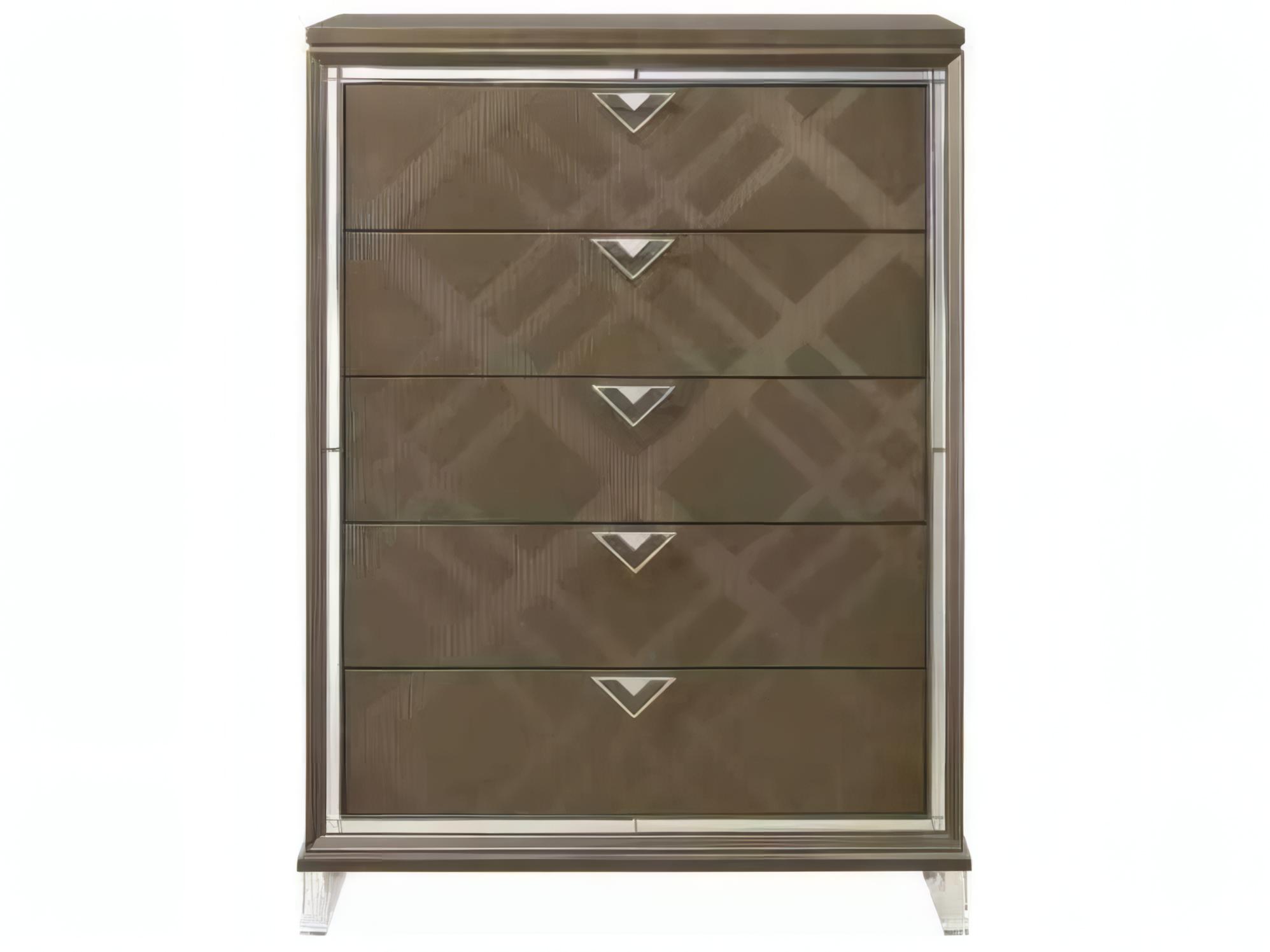 Acme Furniture Skylar Dark Champagne Rubberwood Accent Chest