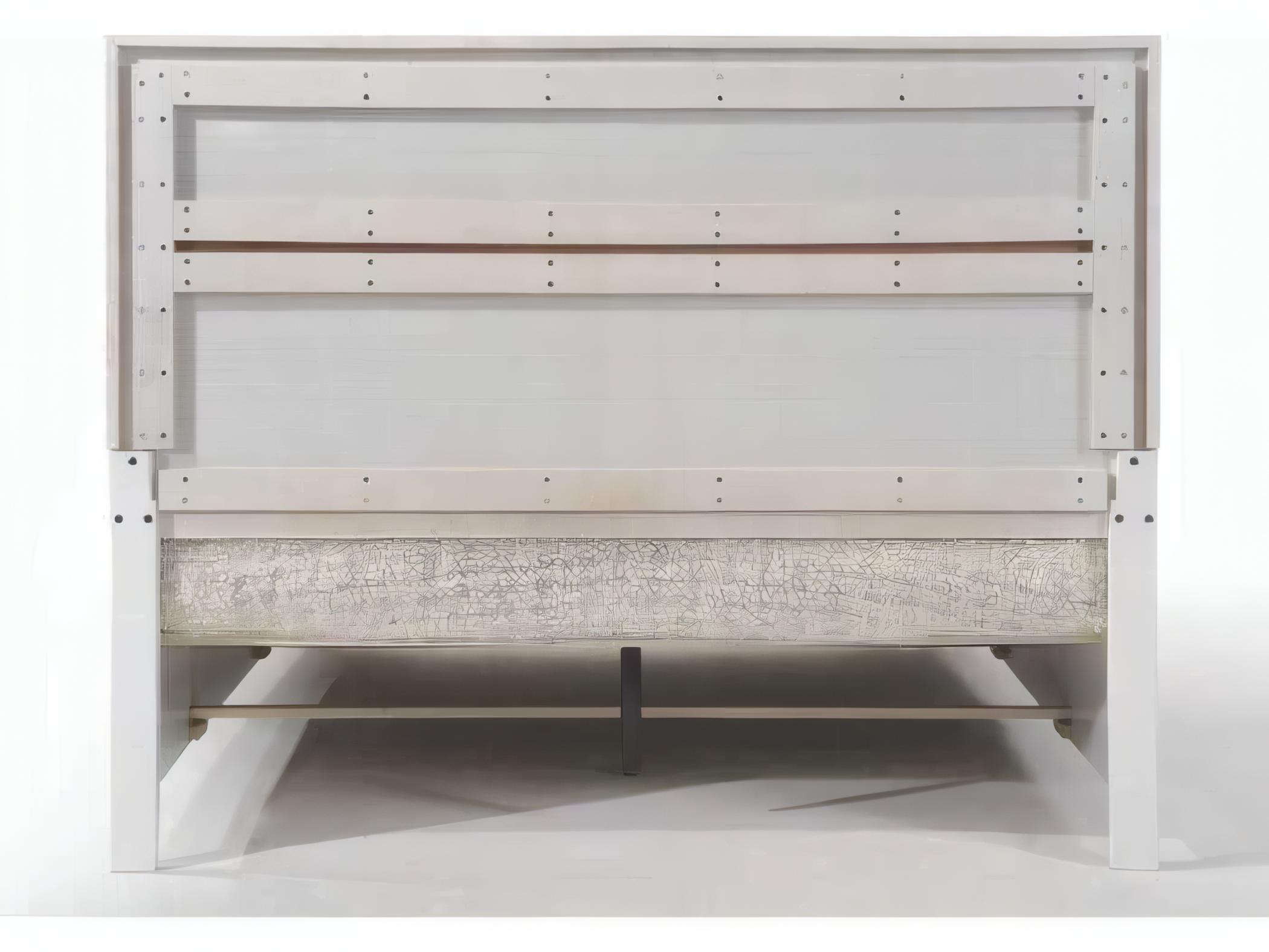 Acme Furniture Naima White Rubberwood Wood Queen Platform Bed