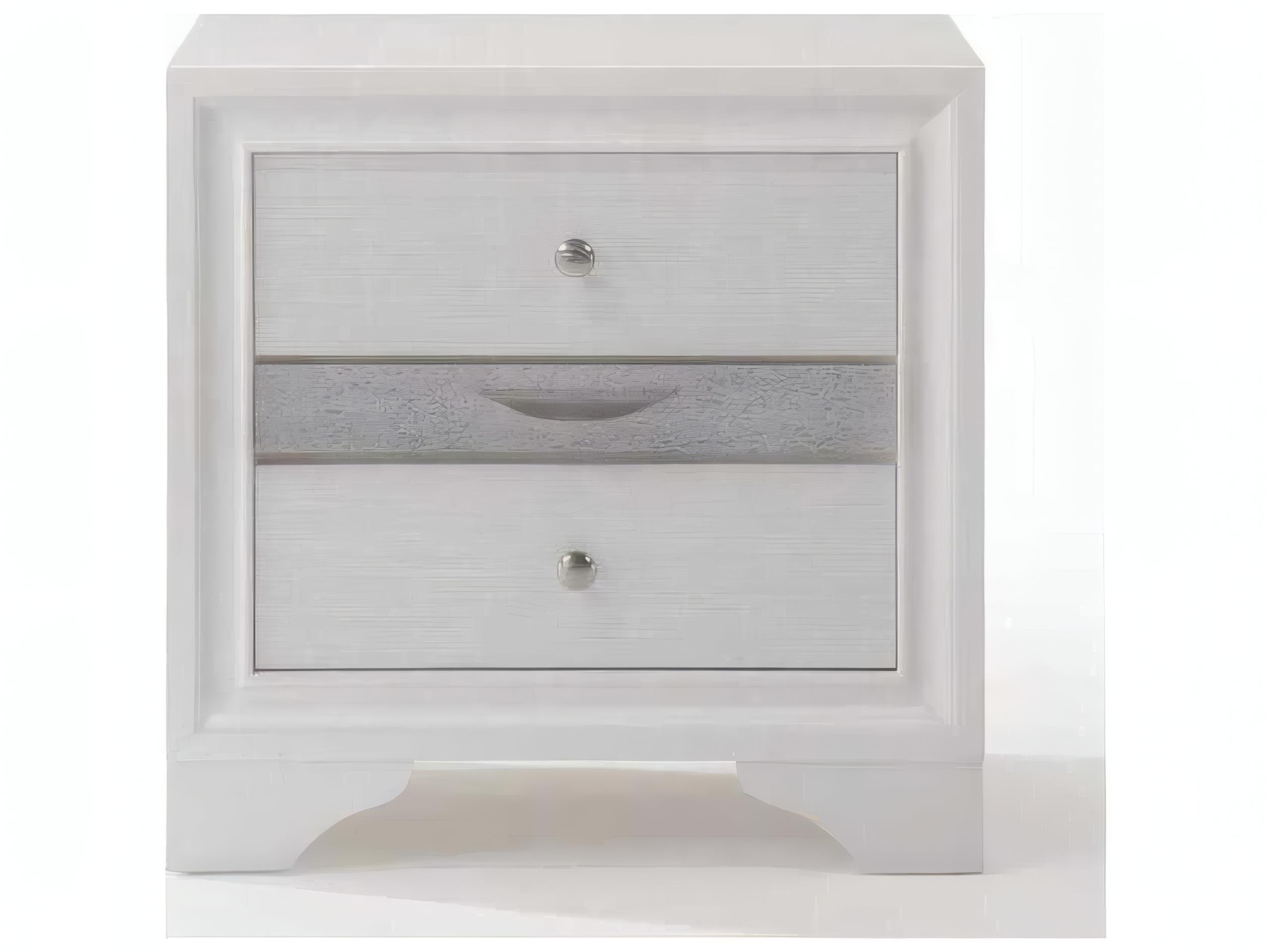 Acme Furniture Naima 3-Drawers Rubberwood Nightstand