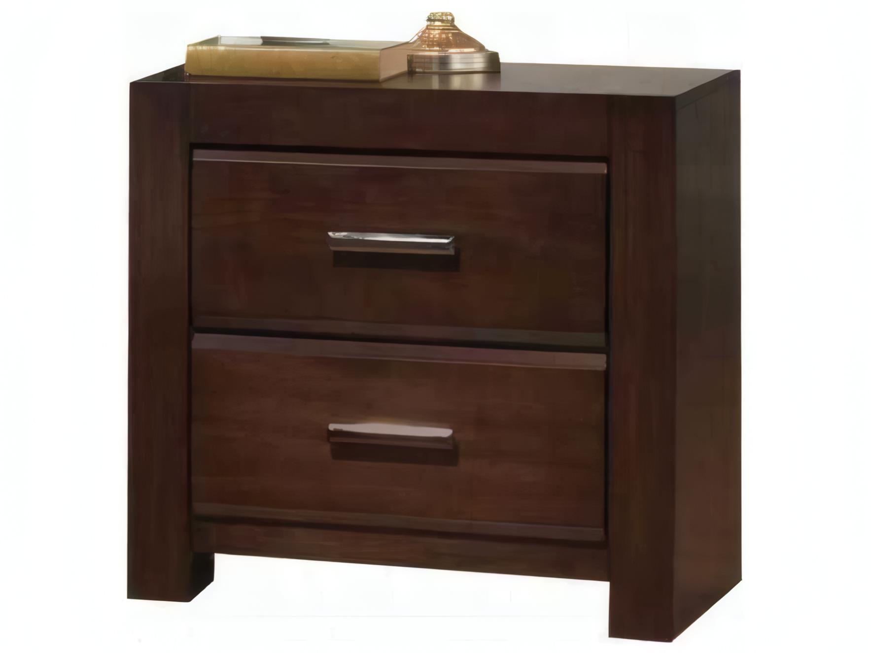 Acme Furniture Oberreit 2-Drawers Brown Rubberwood Nightstand