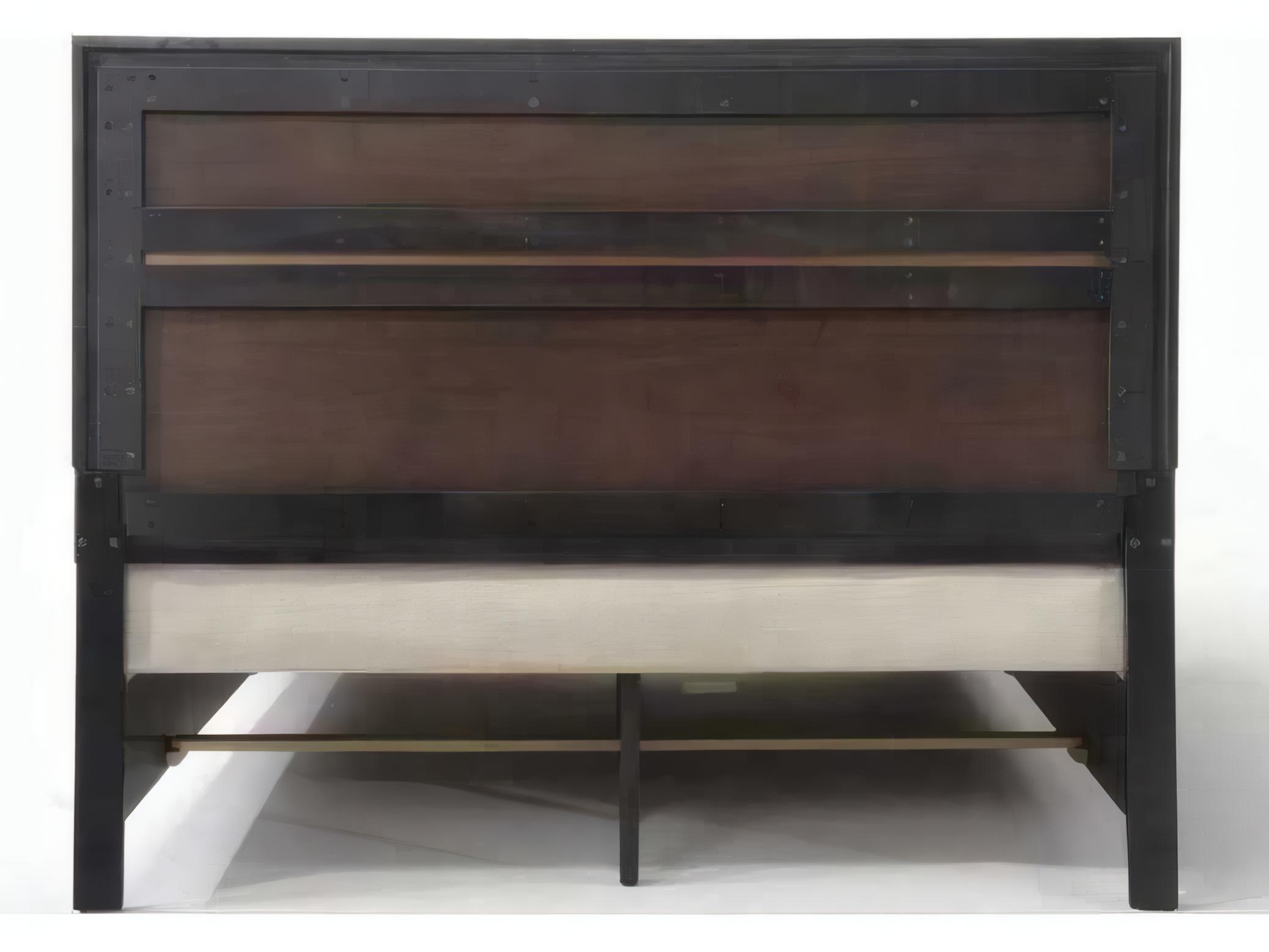 Acme Furniture Naima Black Rubberwood Wood King Platform Bed