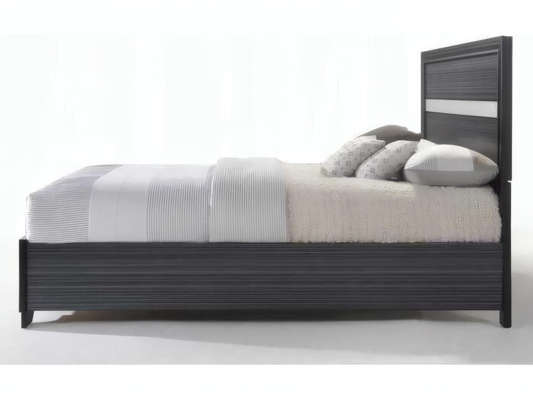 Acme Furniture Naima Black Rubberwood Wood Queen Platform Bed