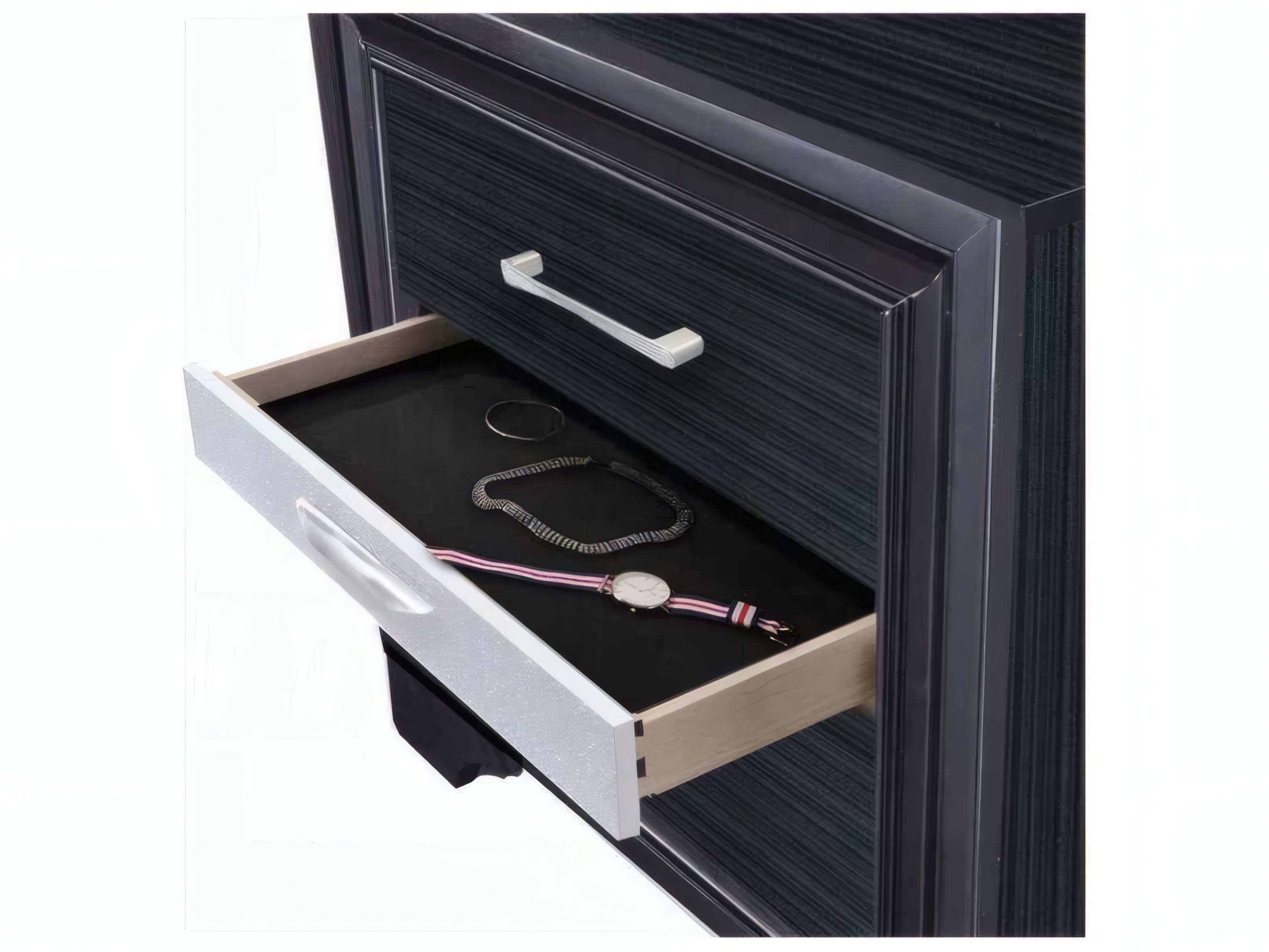 Acme Furniture Naima 3-Drawers Rubberwood Nightstand