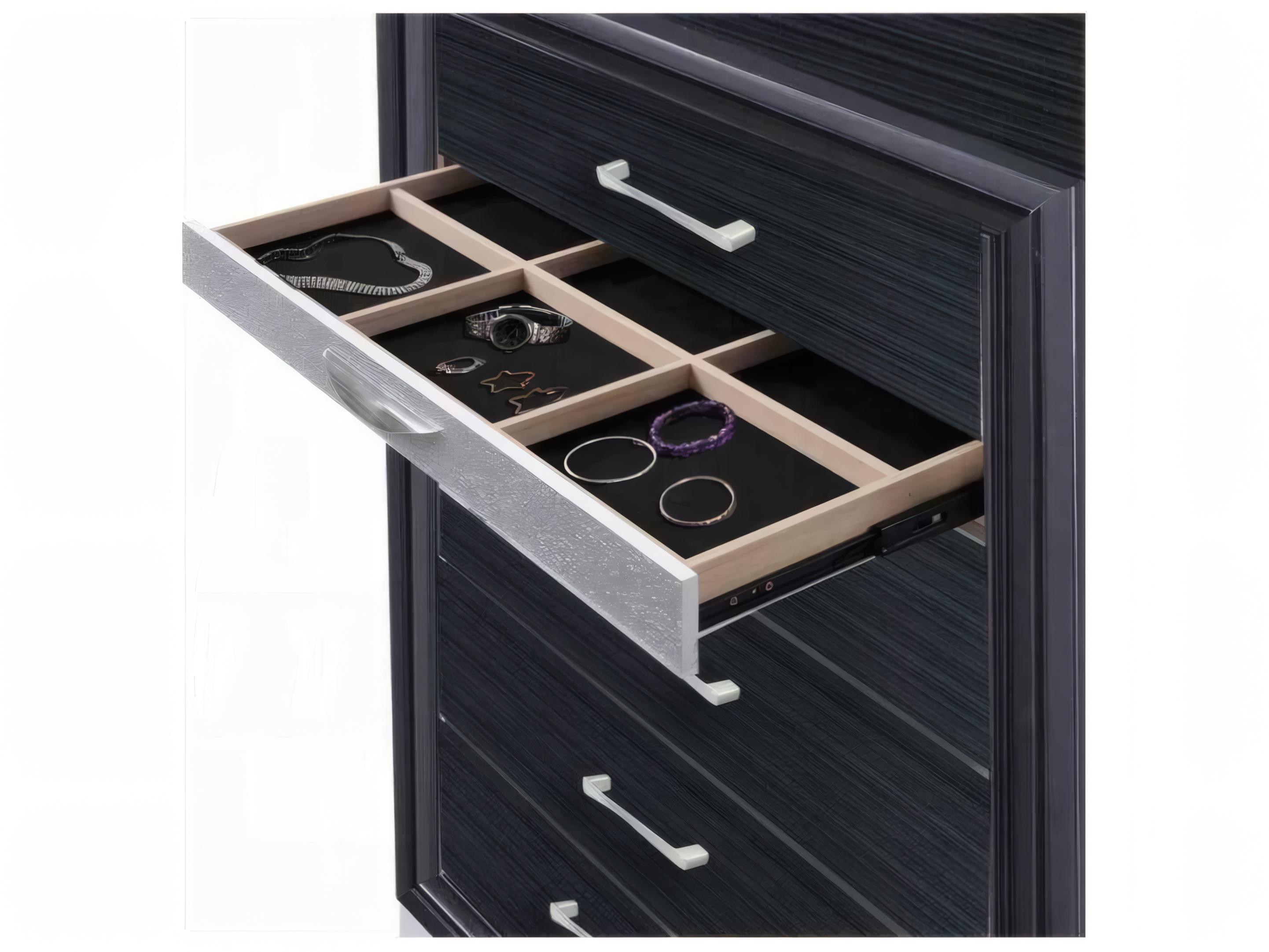 Acme Furniture Naima Black Rubberwood Accent Chest